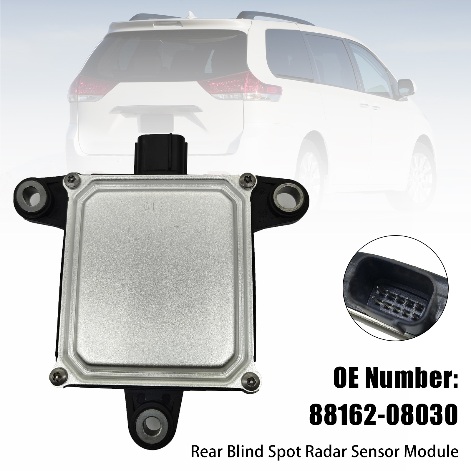 2010-2020 Toyota Sienna Rear Blind Spot Radar Sensor Module 88162-08030 Generic