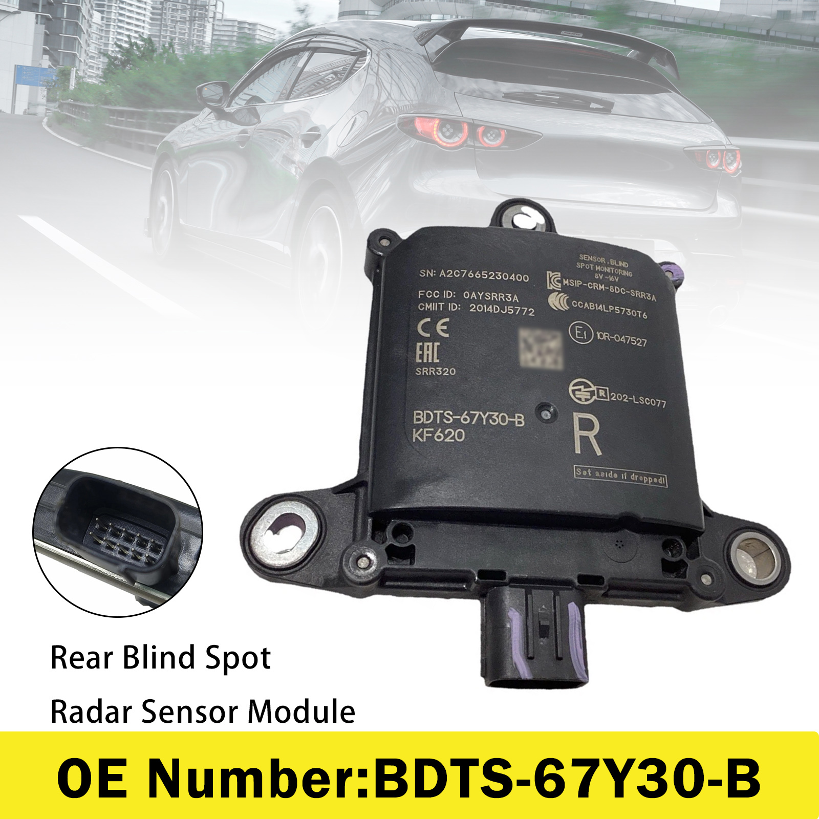 2020-2024  MAZDA 3 Rear Blind Spot Radar Sensor Module BDTS6-7Y30B BDTS6-7Y30B Generic