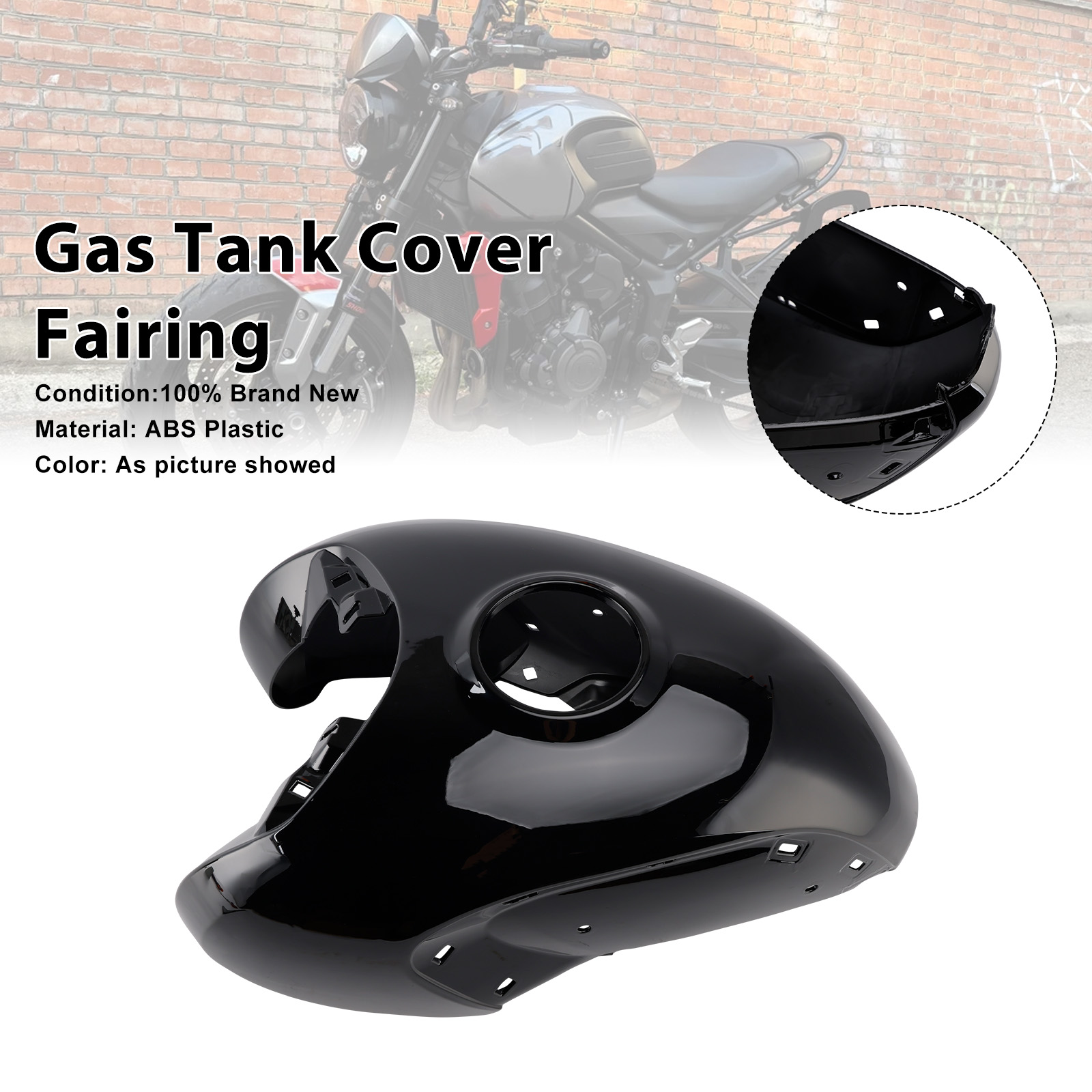 2021-2024 Triumph Trident 660 Gas Tank Cover Fairing Black Generic