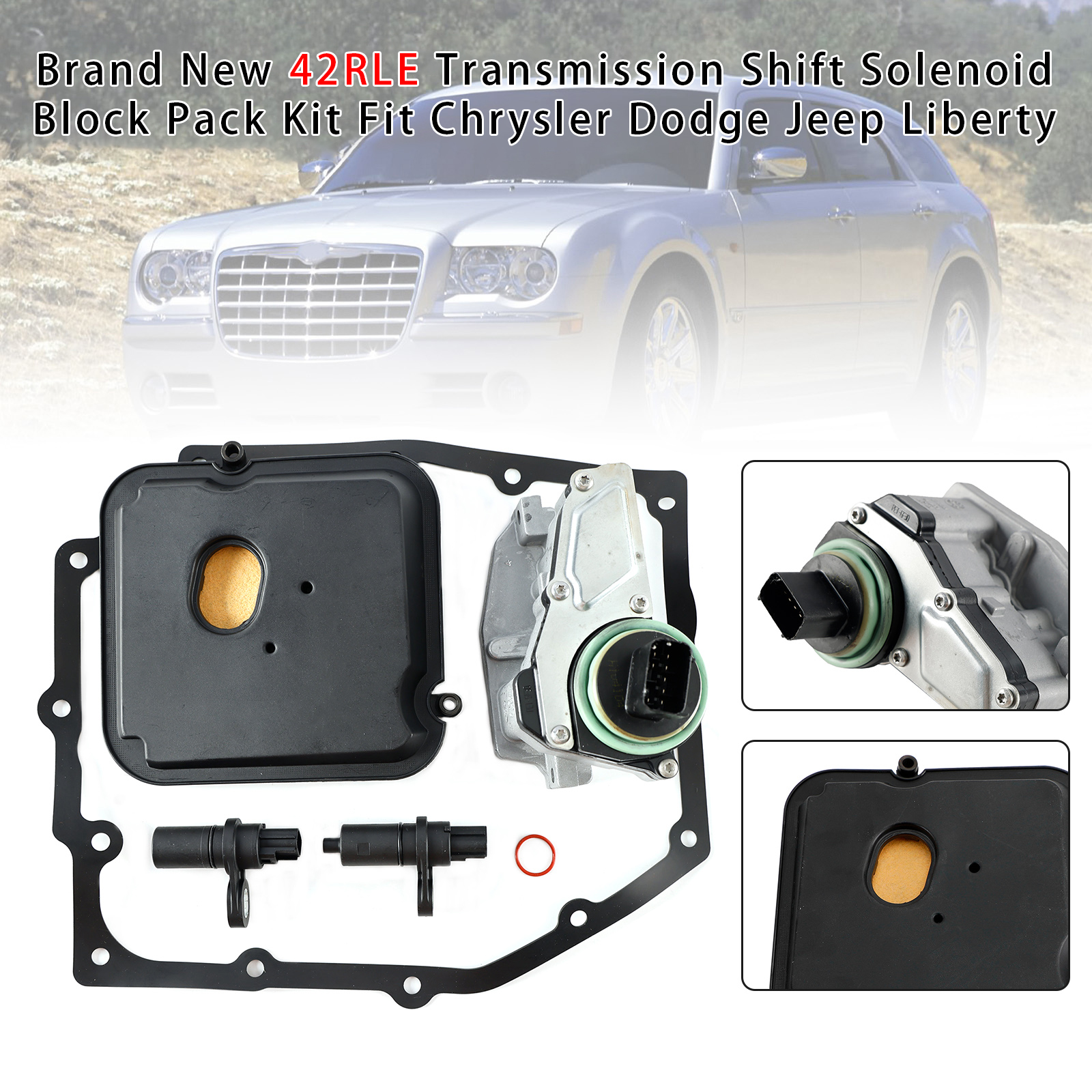 42RLE Transmission Shift Solenoid Block Pack Kit Fit Chrysler Dodge Jeep Liberty