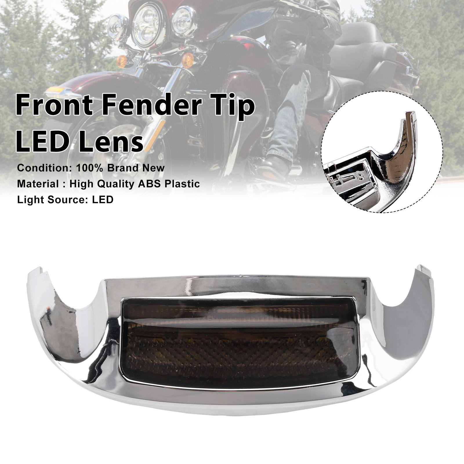 2014-2023 Electra Glide Ultra Limited Low Front Fender Tip LED Lens Generic