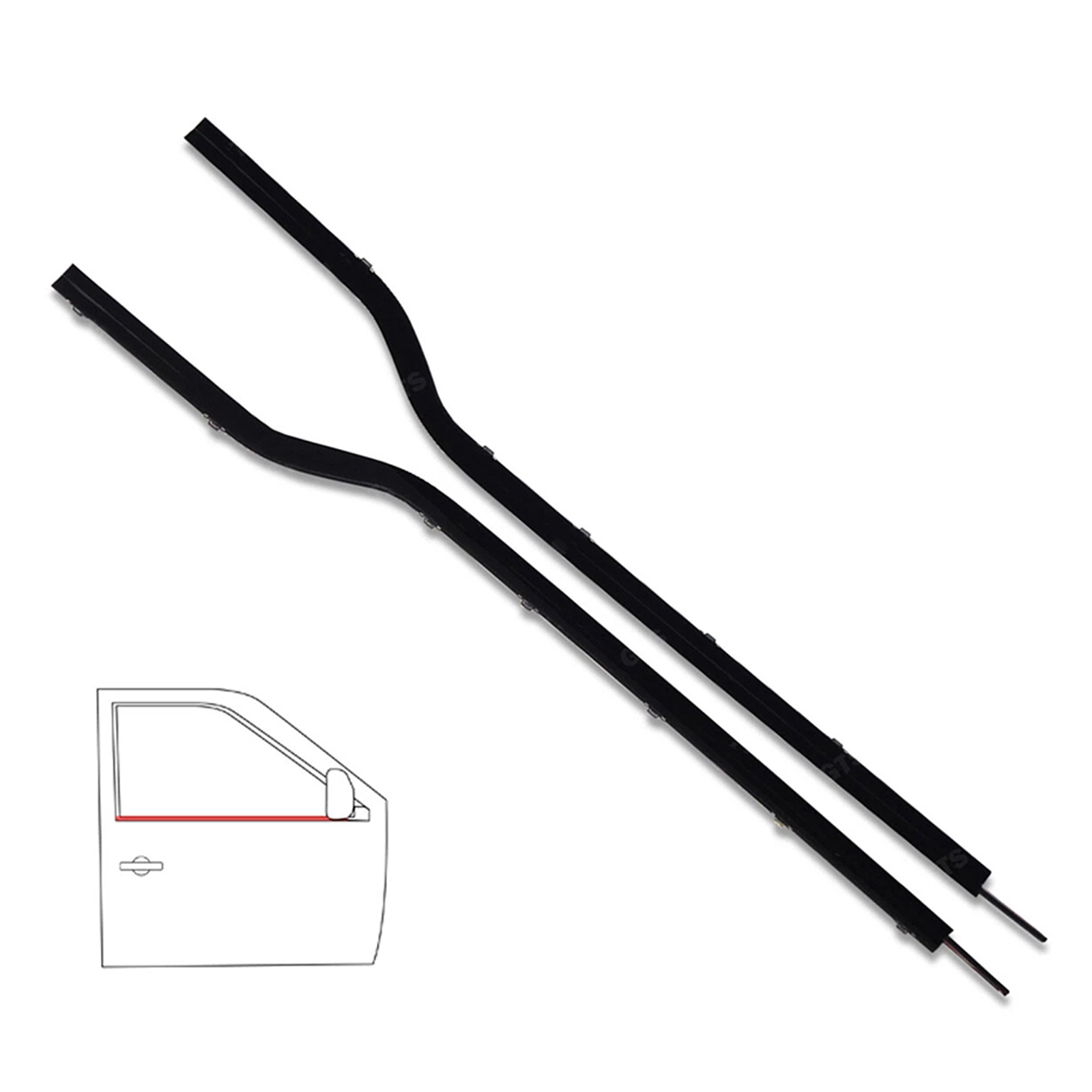 Suzuki Vitara Sidekick Escudo 2PCS Outer Door Belt Weatherstrip Generic