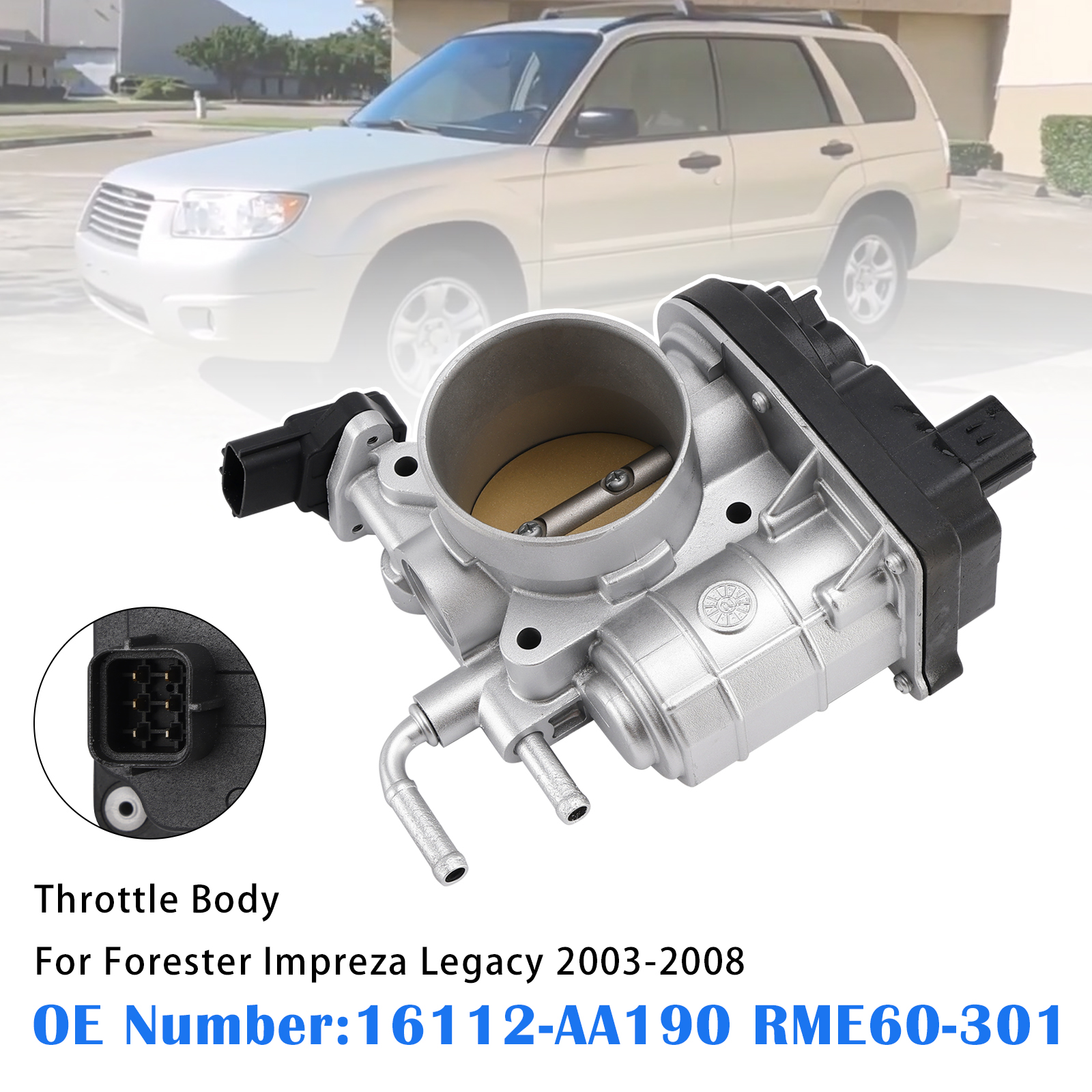 2003-2008 Subaru Forester Impreza Legacy Throttle Body 16112-AA190 RME60-301 Generic