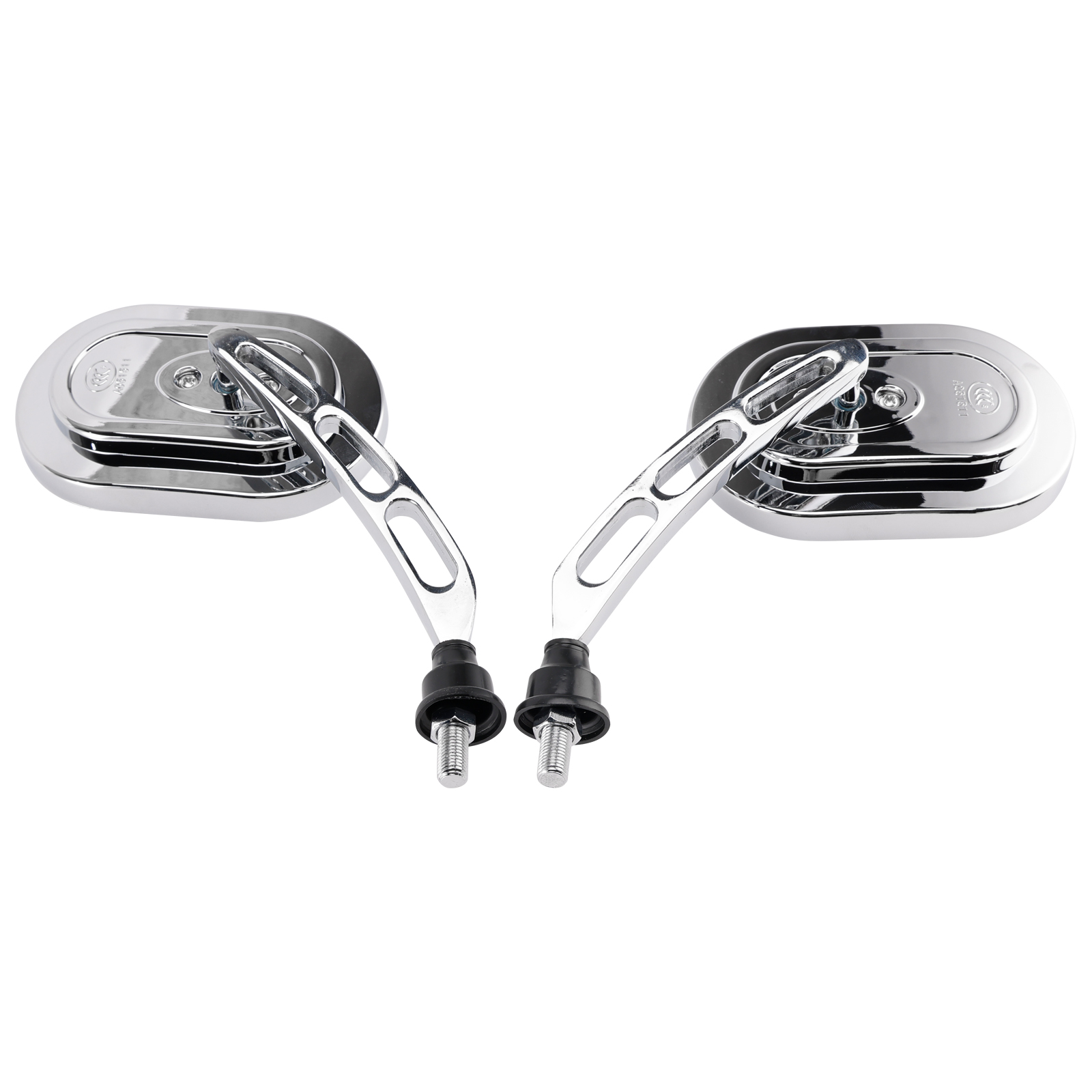 10mm Chrome Motorcycle Rearview Side Mirrors For Choppers Cruiser Custom