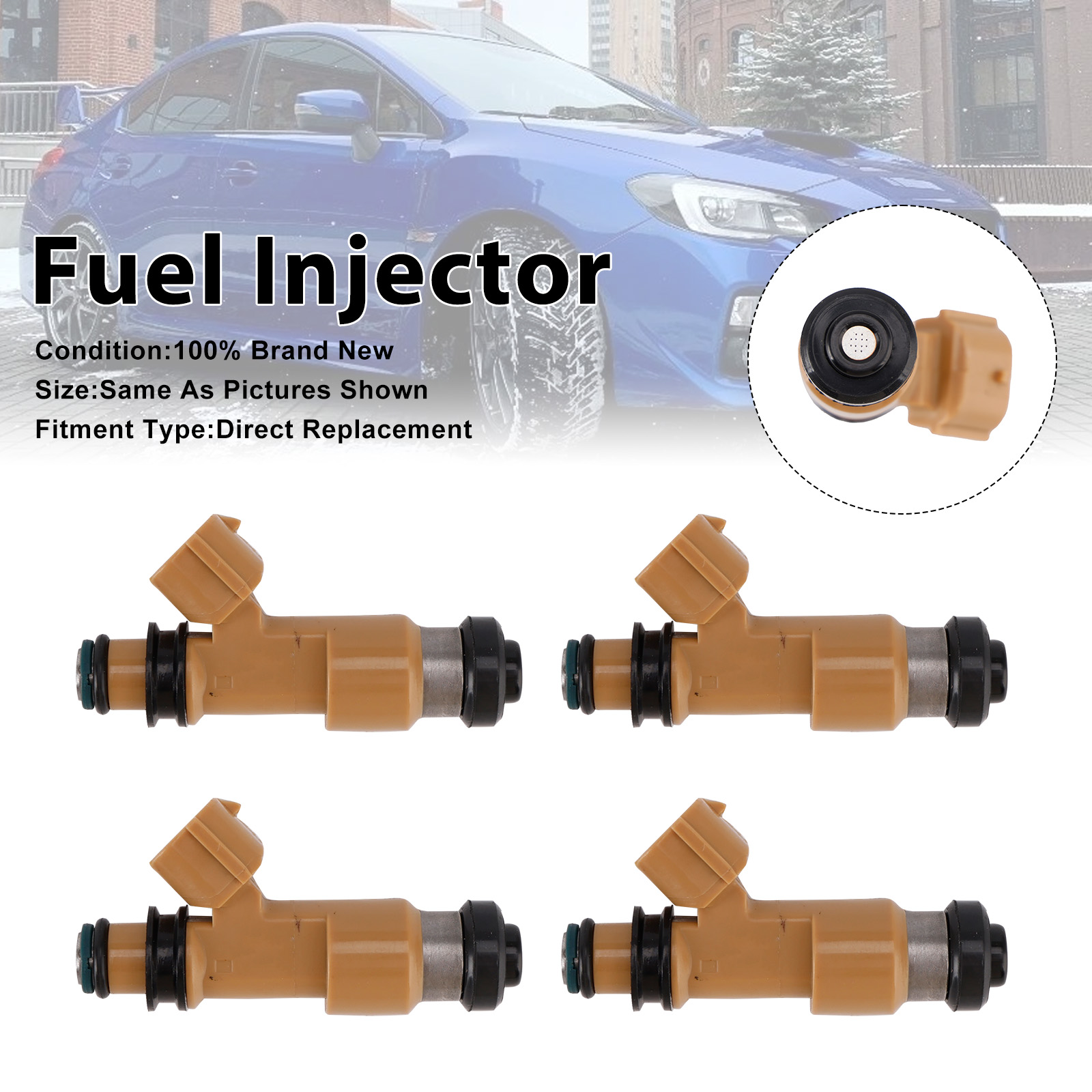 2007-2015 Subaru WRX Legacy 4Pcs Fuel Injector 16611-AA680 Generic