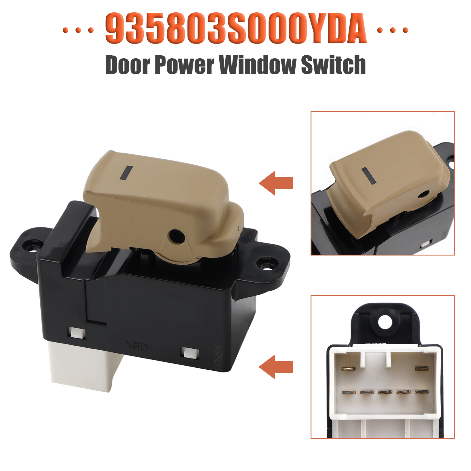2011-2015 Hyundai Sonata Door Power Window Switch 935803S000YDA Generic