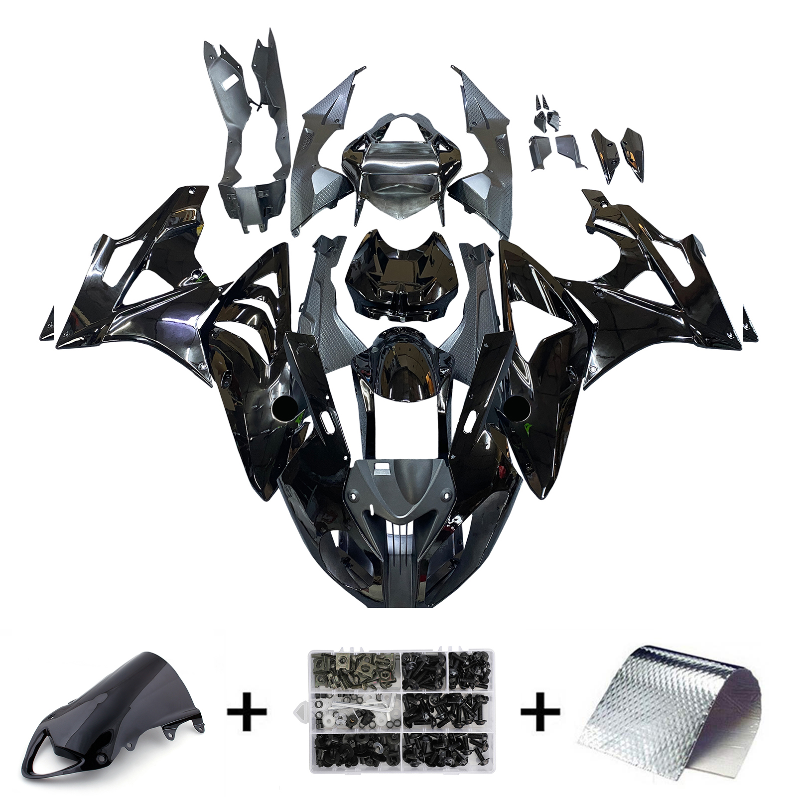 2009-2014 BMW S1000RR Black BMW Racing Amotopart Fairings Customs Fairing