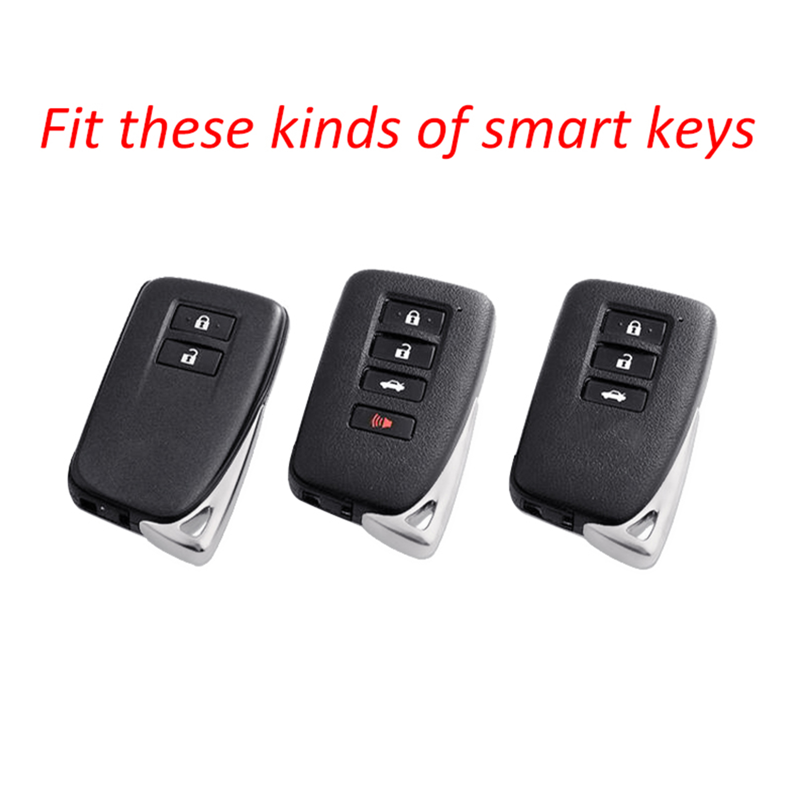 2013-2019 Lexus Leather Silicone Car Key Case Cover With Buckle Generic