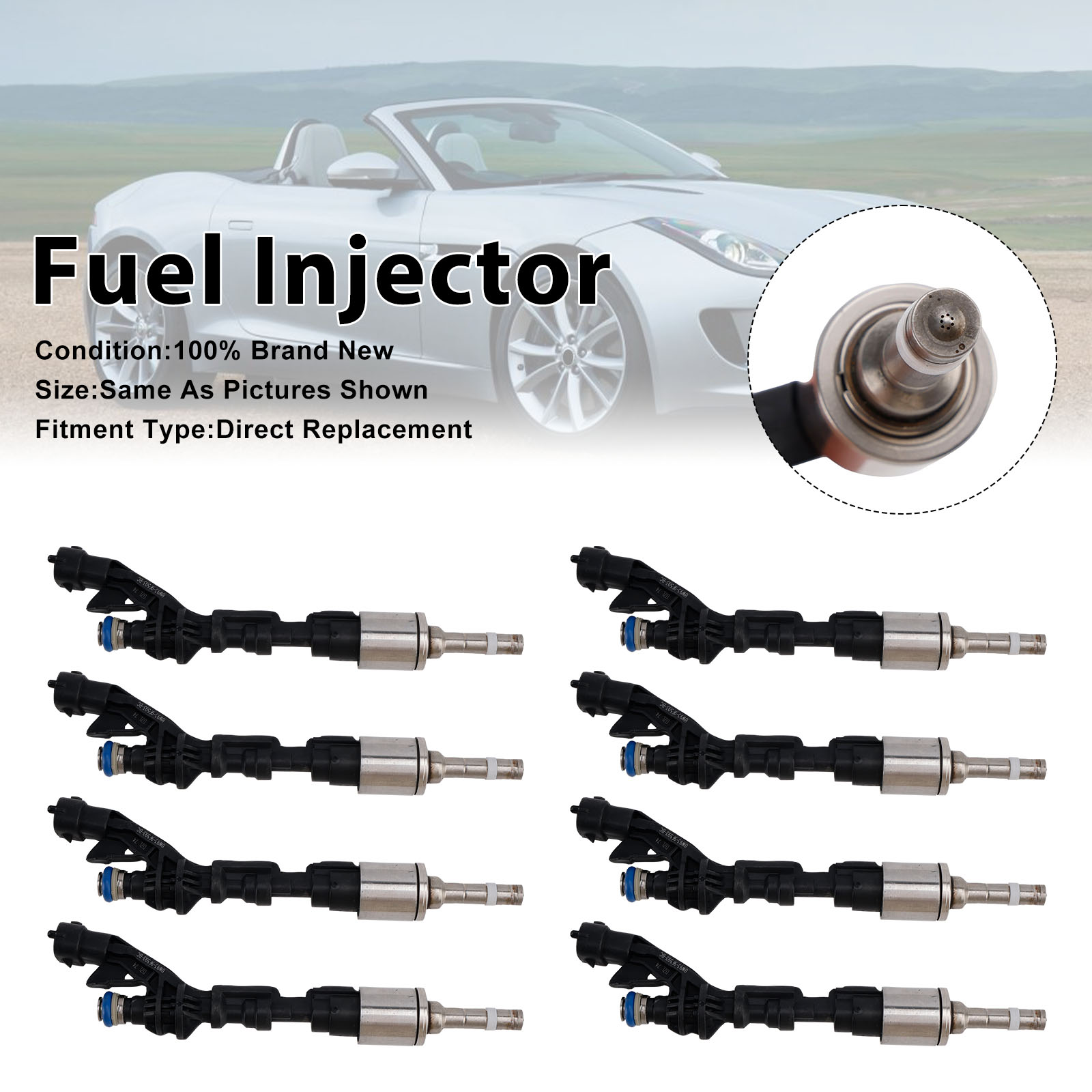 8Pcs Fuel Injector For Land Rover LR4 Range Rover Jaguar XF XJ 0261500298