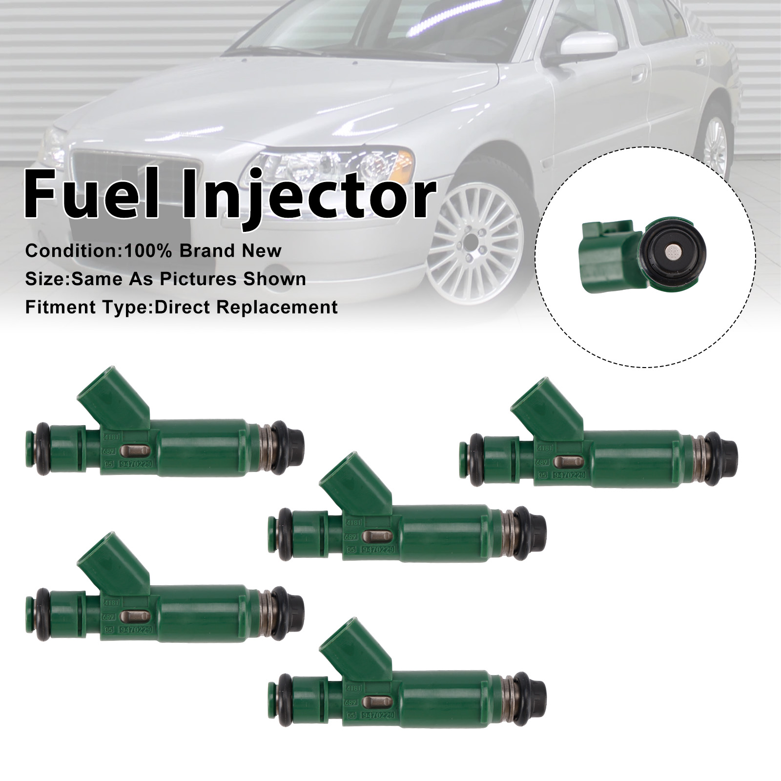 1998-2007 Volvo S60 V70 5Pcs Fuel Injector 9470229 Generic