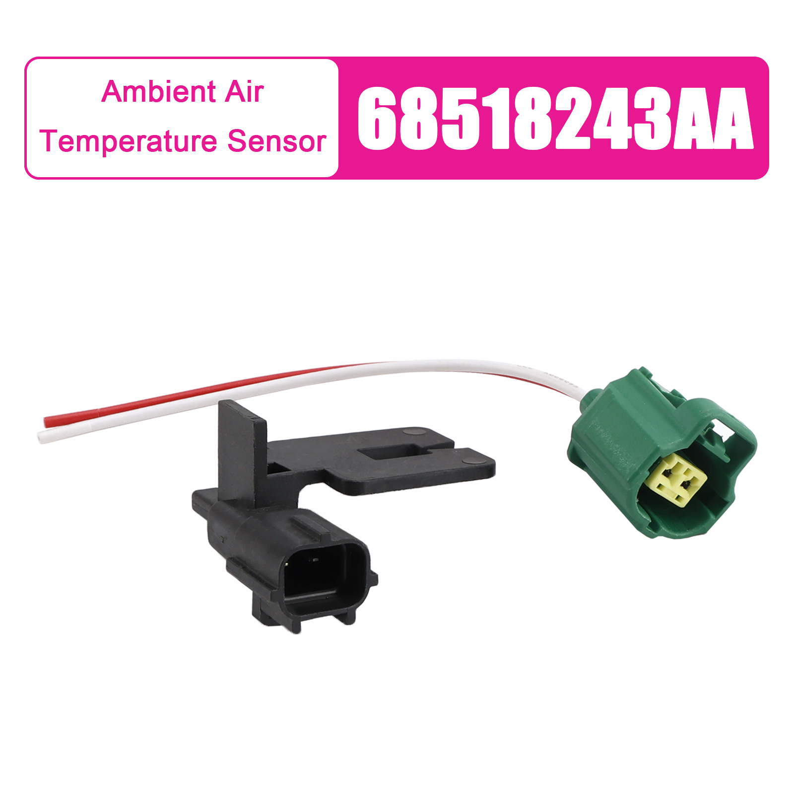 Ambient Air Temperature Sensor 68518243AA with Pigtail Connector Harness