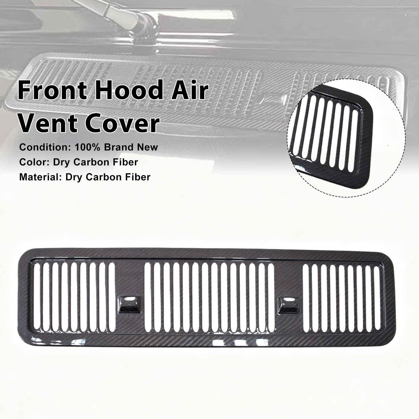 Carbon Fiber Front Hood Air Vent Cover Fit Mercedes Benz W464 W465 2019-2026