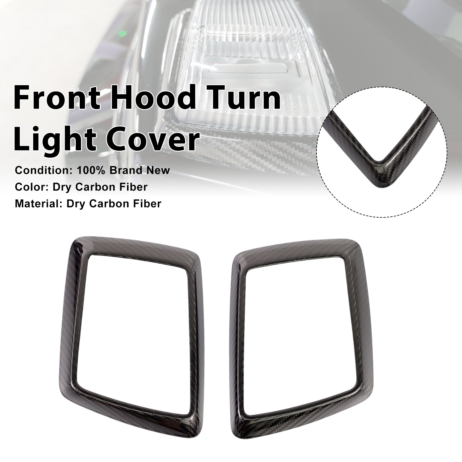 Carbon Fiber Turn Light Cover Trim Fit Mercedes Benz W464 W465 G550 2019-2026