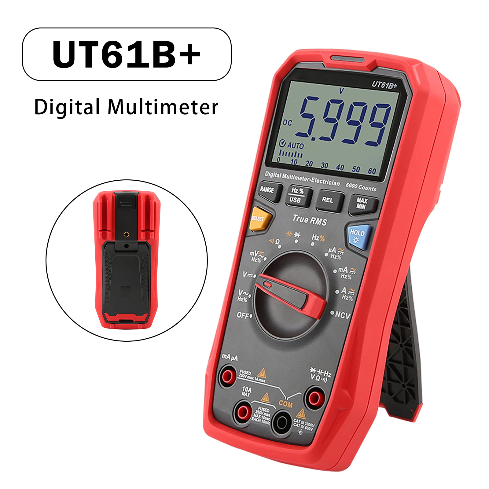 UT61B+ Non-Contact Voltage Tester Ac Dc Voltage Frequency Multimeter