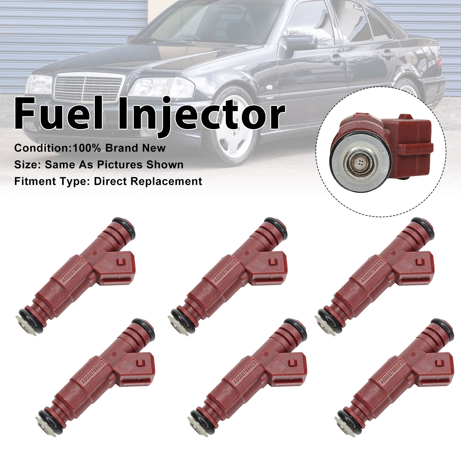 6Pcs Fuel Injector For Mercedes-Benz C280 1997 E320 1994-1997 0280155757