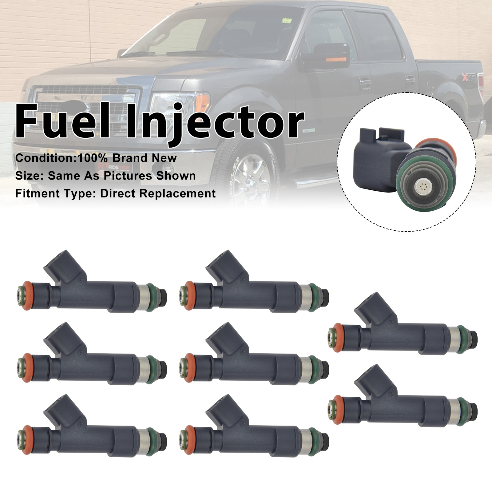 2011-2015 Ford F250 F350 Super Duty 6.2L V8  Fuel Injector AL3E-F7A 8Pcs Generic