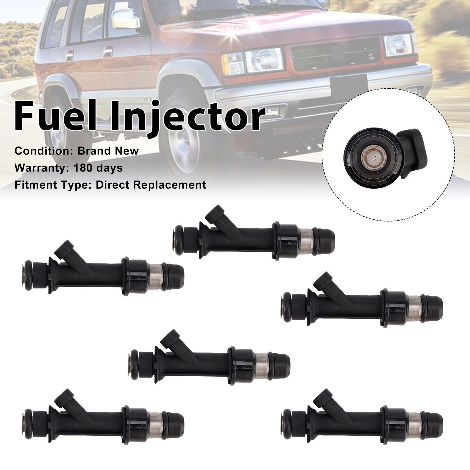 6Pcs Fuel Injector For Honda Passport For Isuzu Rodeo 1998-1999 25166922