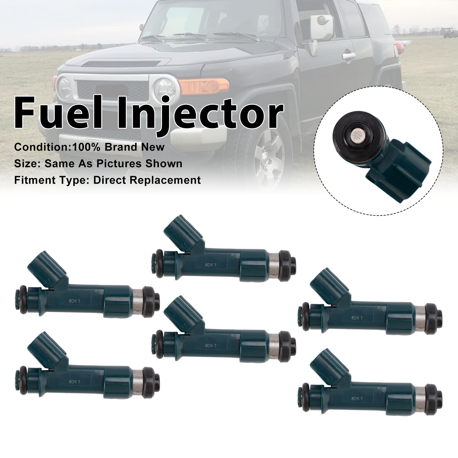 6Pcs Fuel Injector For Toyota 4Runner 2003-09 Tacoma 2005-2015 23250-0P030