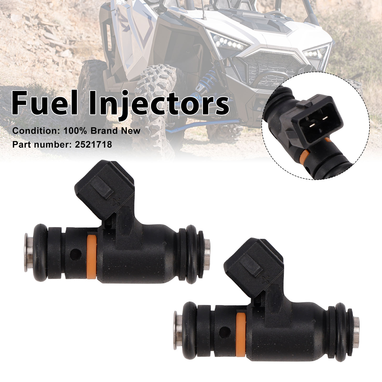 2PC 2521718 Fuel Injectors For Polaris RZR XP 2017-2020