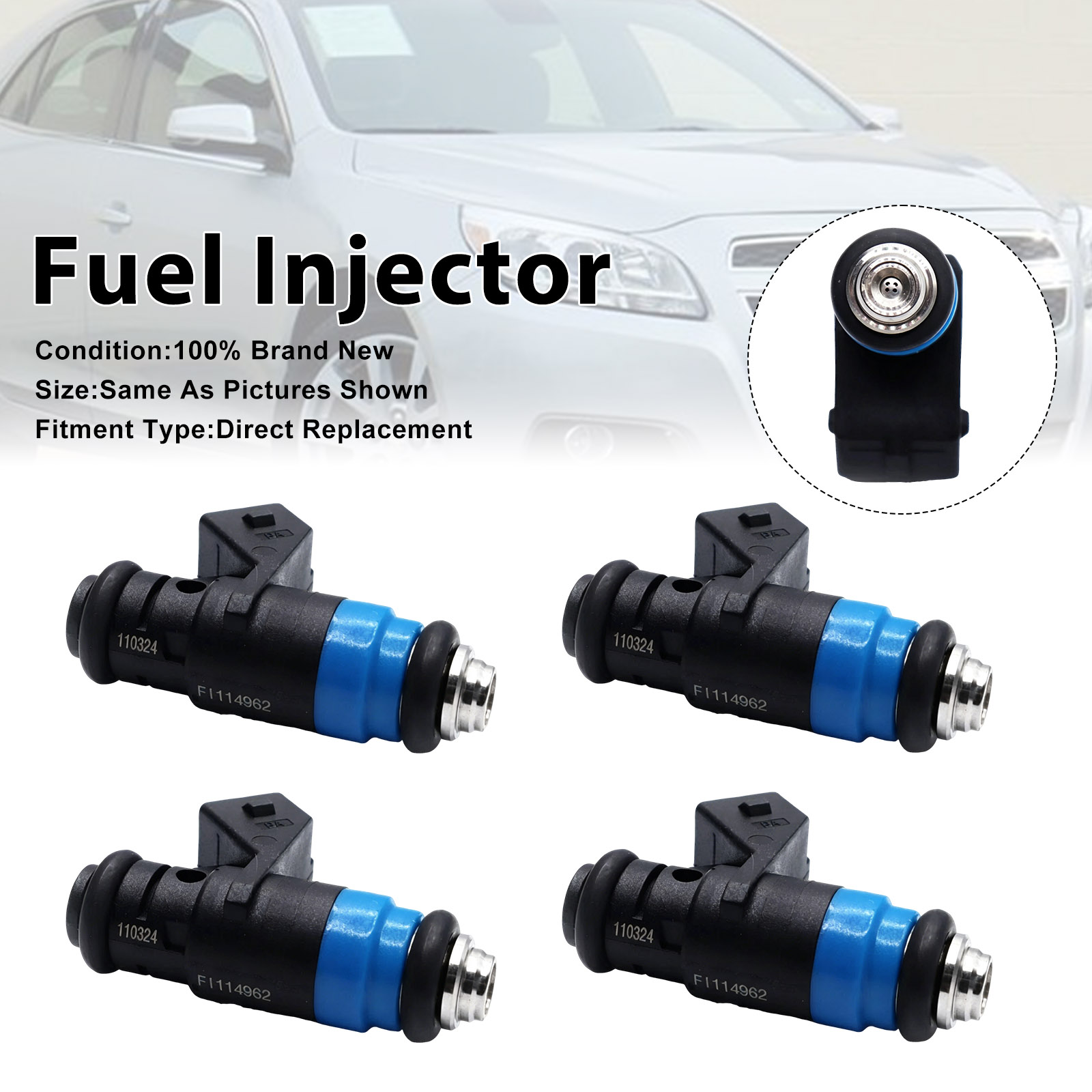 4Pcs Fuel Injector 630CC 60lb For Siemens Deka Short pico FI114962 107962