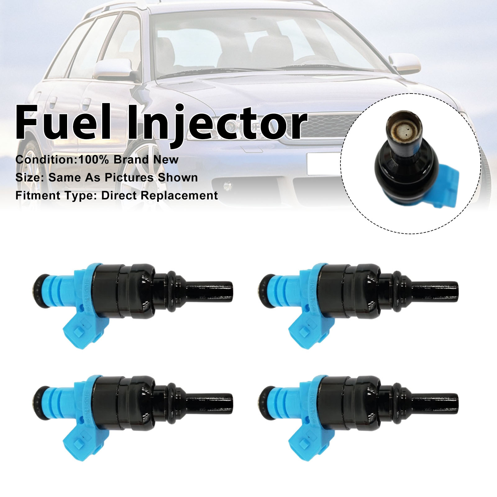 4Pcs Fuel Injector For Audi A4 1.6L 94-08 1.8 quattro 1995-2000 058133551F