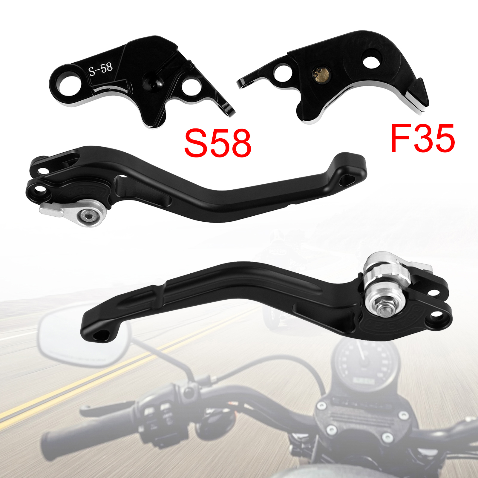 2006-2010 Suzuki GSXR600 GSXR750 (F-35/V-4) NEW Short Clutch Brake Lever Silver Generic