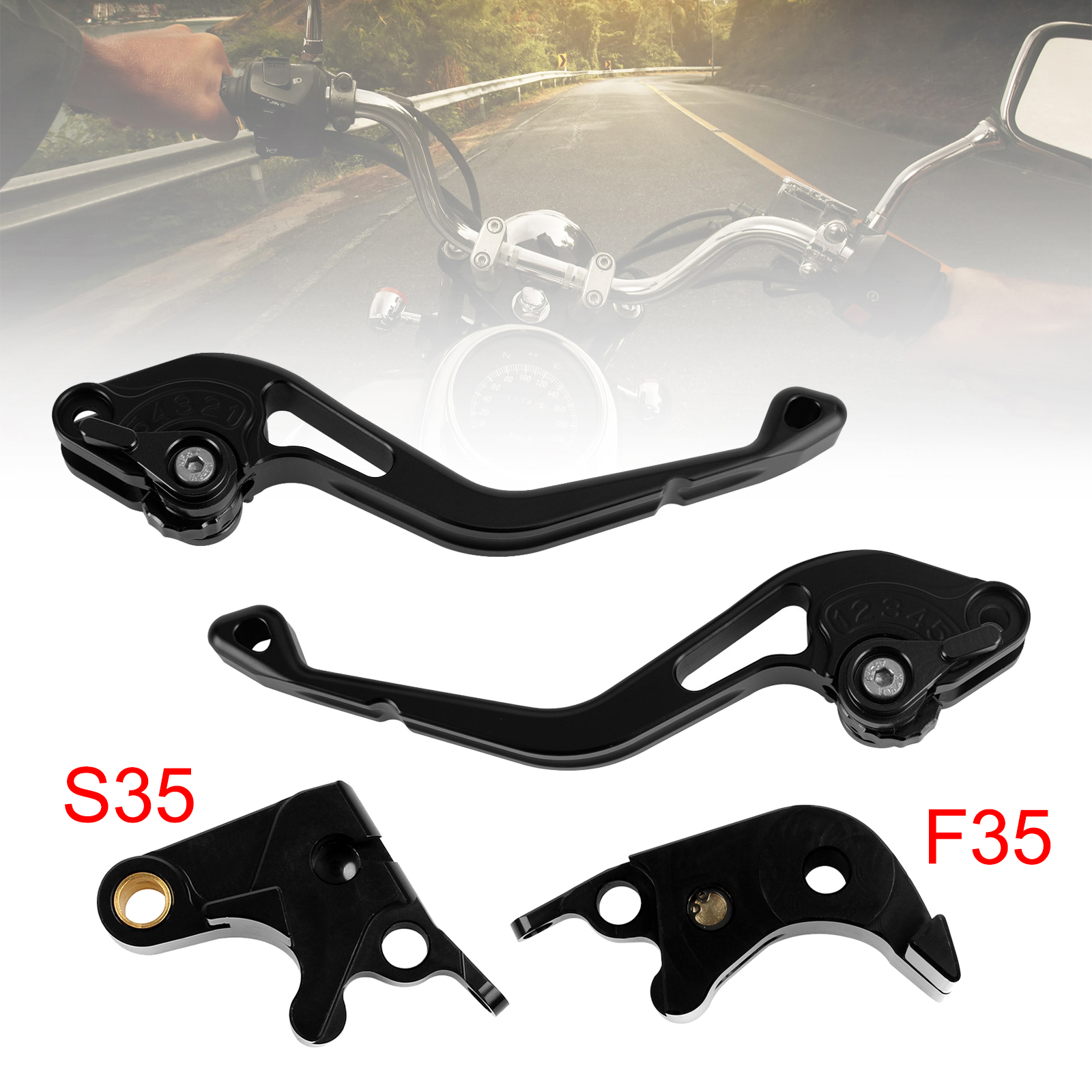 NEW Short Clutch Brake Lever fit for Suzuki GSXR600 06-10 GSXR1000 05-06 Black