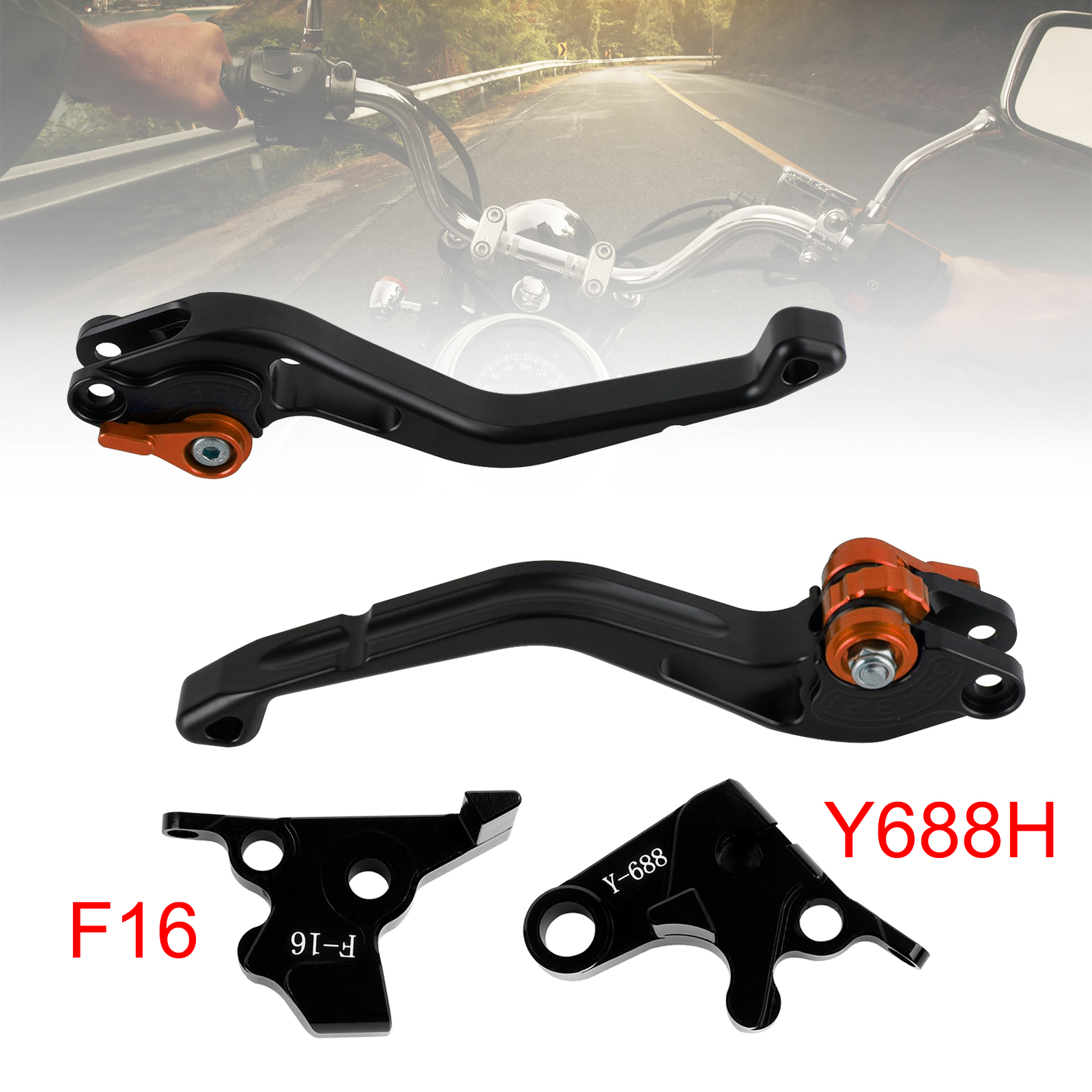 NEW Short Clutch Brake Lever fit for Yamaha FZ6 FAZER XSR 700 900 ABS Orange