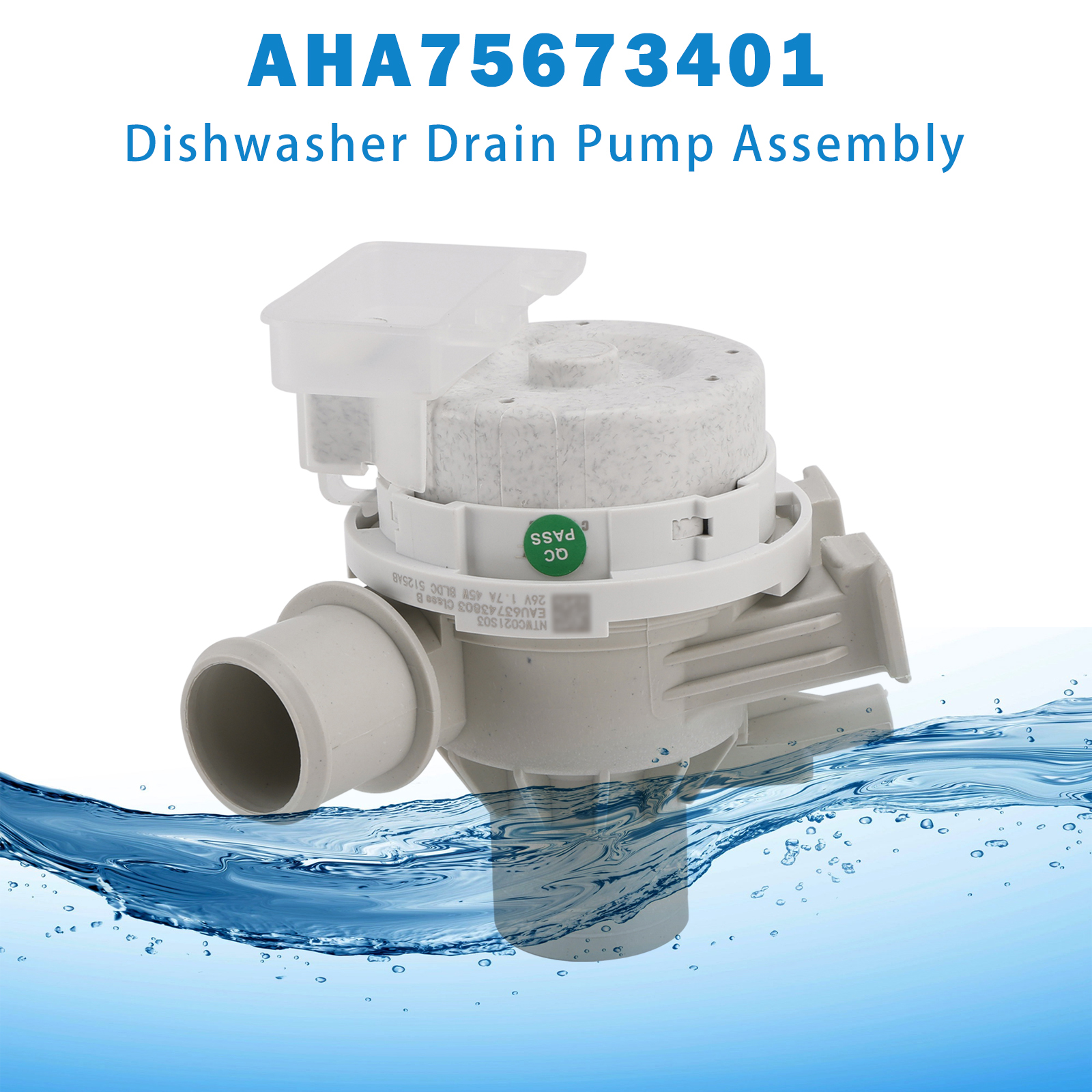AHA75673401 WT7100C WT7800CV Dishwasher Drain Pump Assembly For LG Motor DC26V