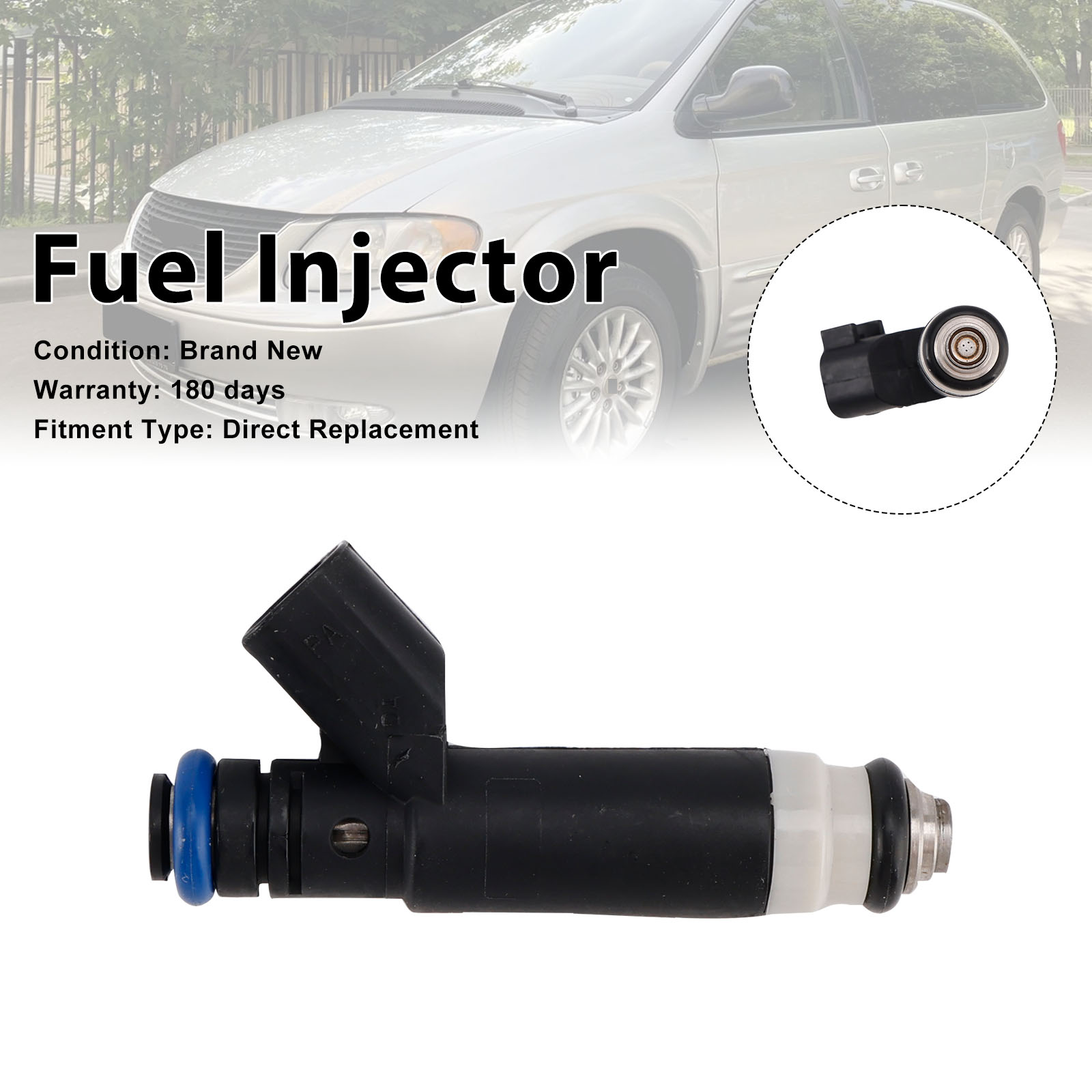 1Pcs Fuel Injector For Dodge Grand Caravan 3.8L V6 2003-2004 04861238AB