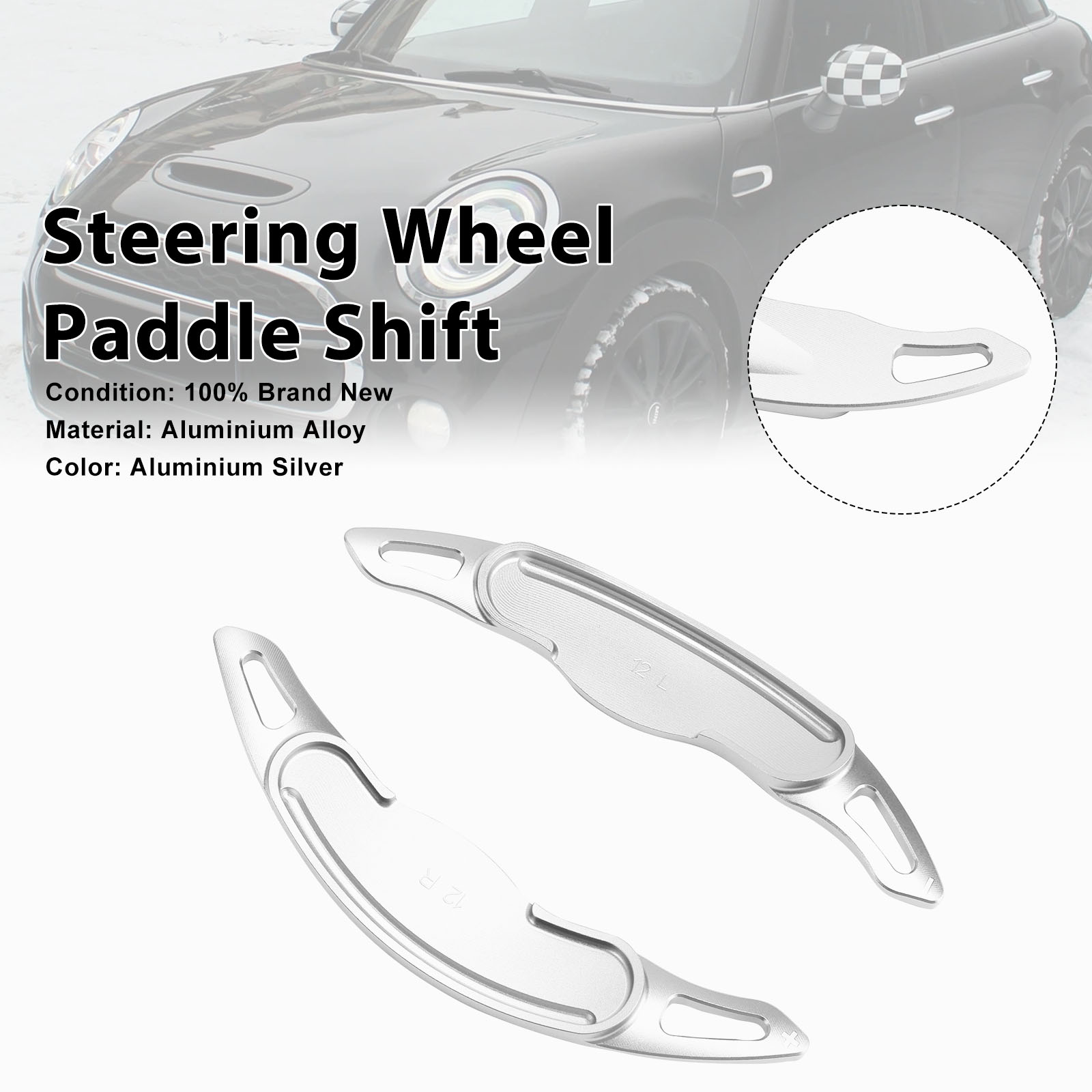 Steering Wheel Paddle Shifter For Mini F54 F55 F56 F57 Aluminium Silver