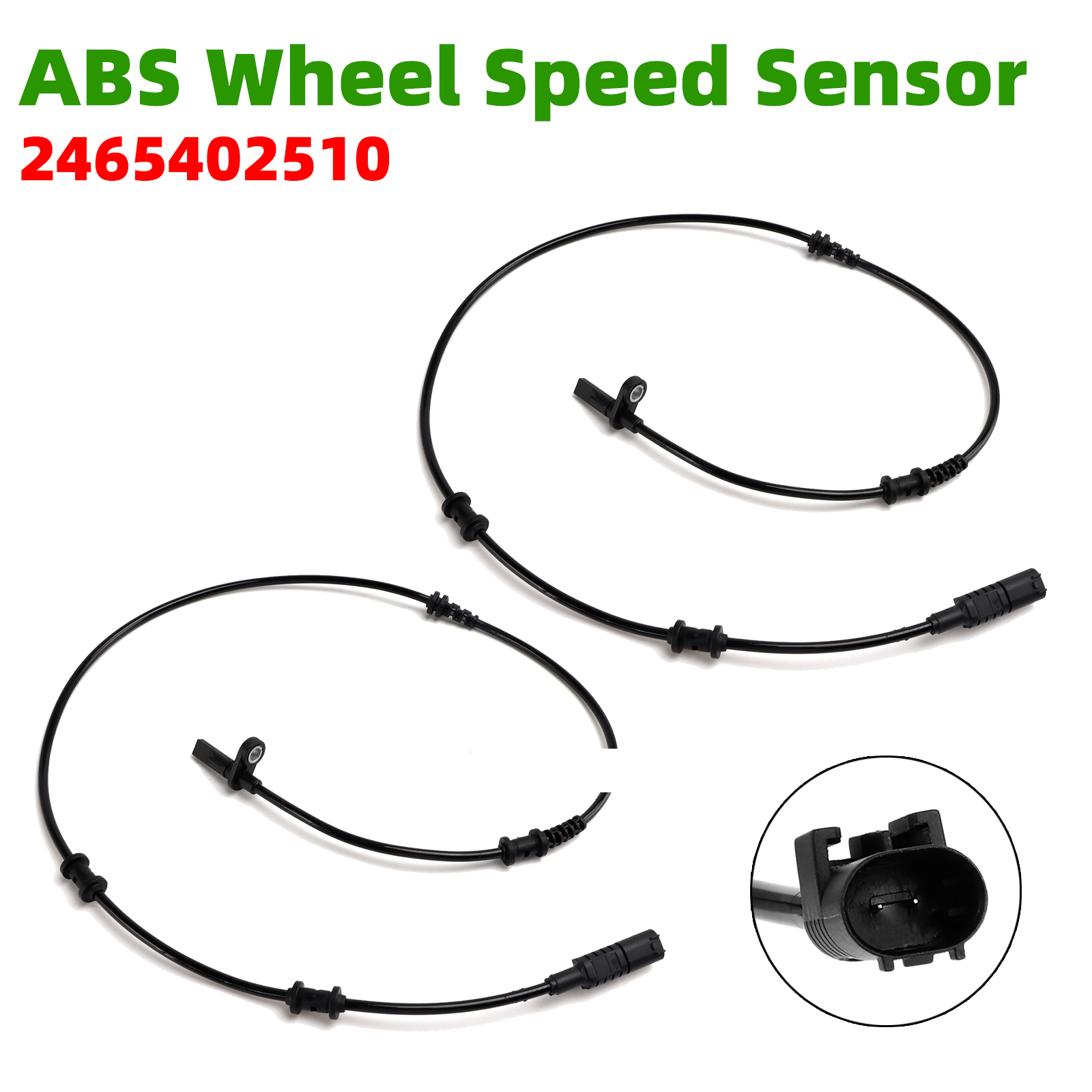 2PC ABS Wheel Speed Sensor Front for Mercedes B250 CLA250 GLA45 AMG 2465402510