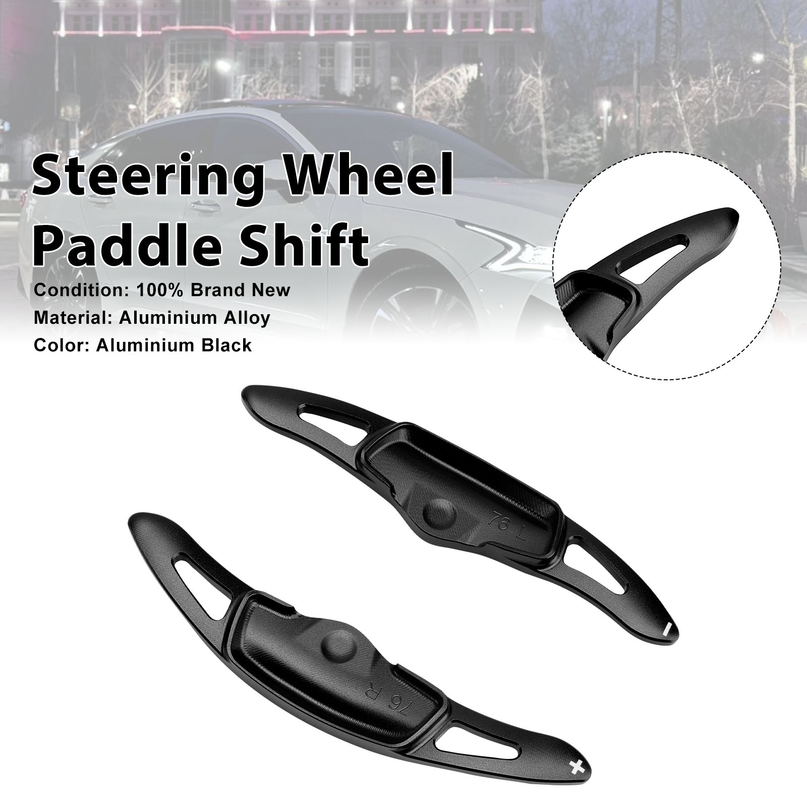 Steering Wheel Paddle Shifter For Kia K9 2020-2024 Aluminium Black