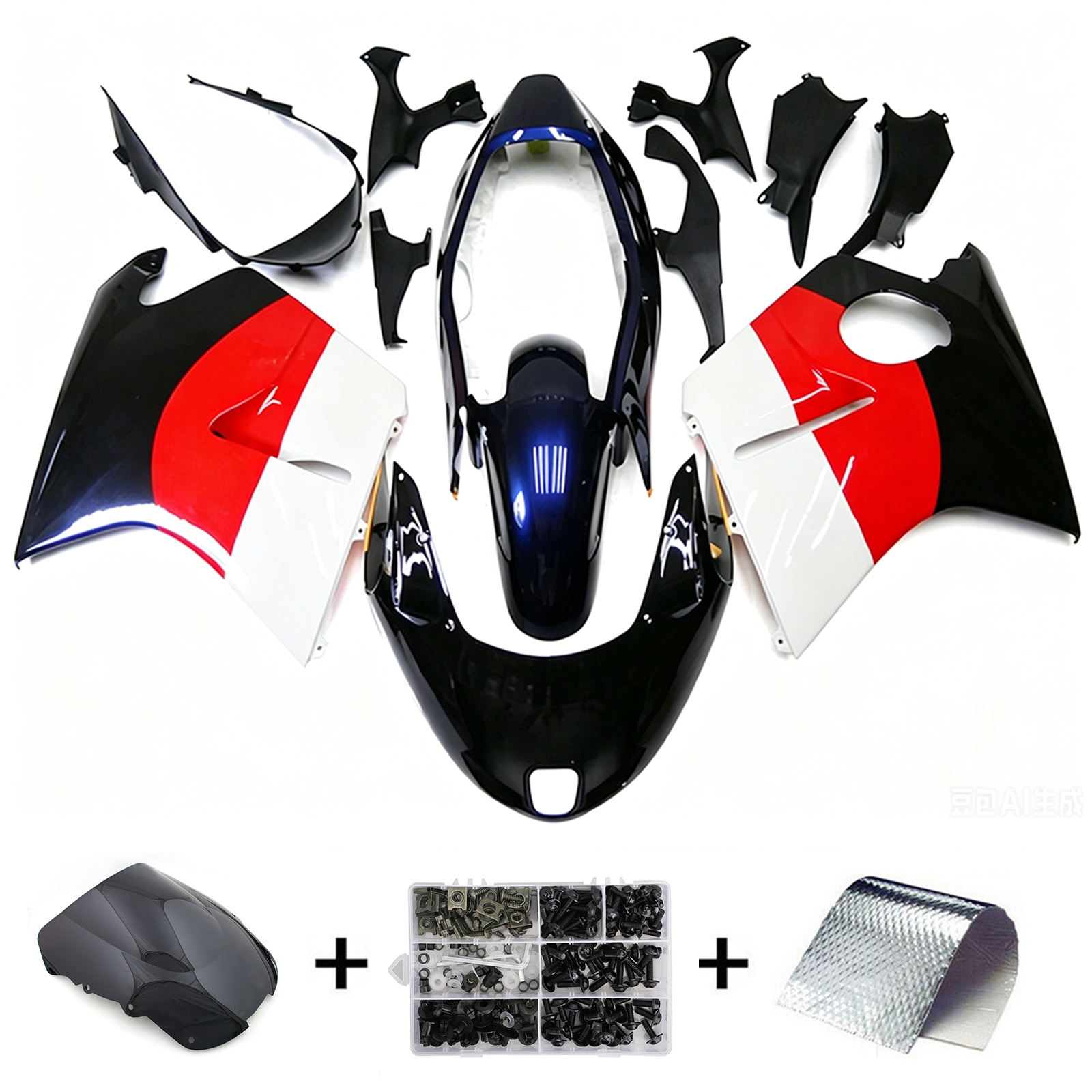 1996-2007 Honda CBR1100XX SuperBlackBird Injection Fairing Kit Bodywork ABS Generic #142