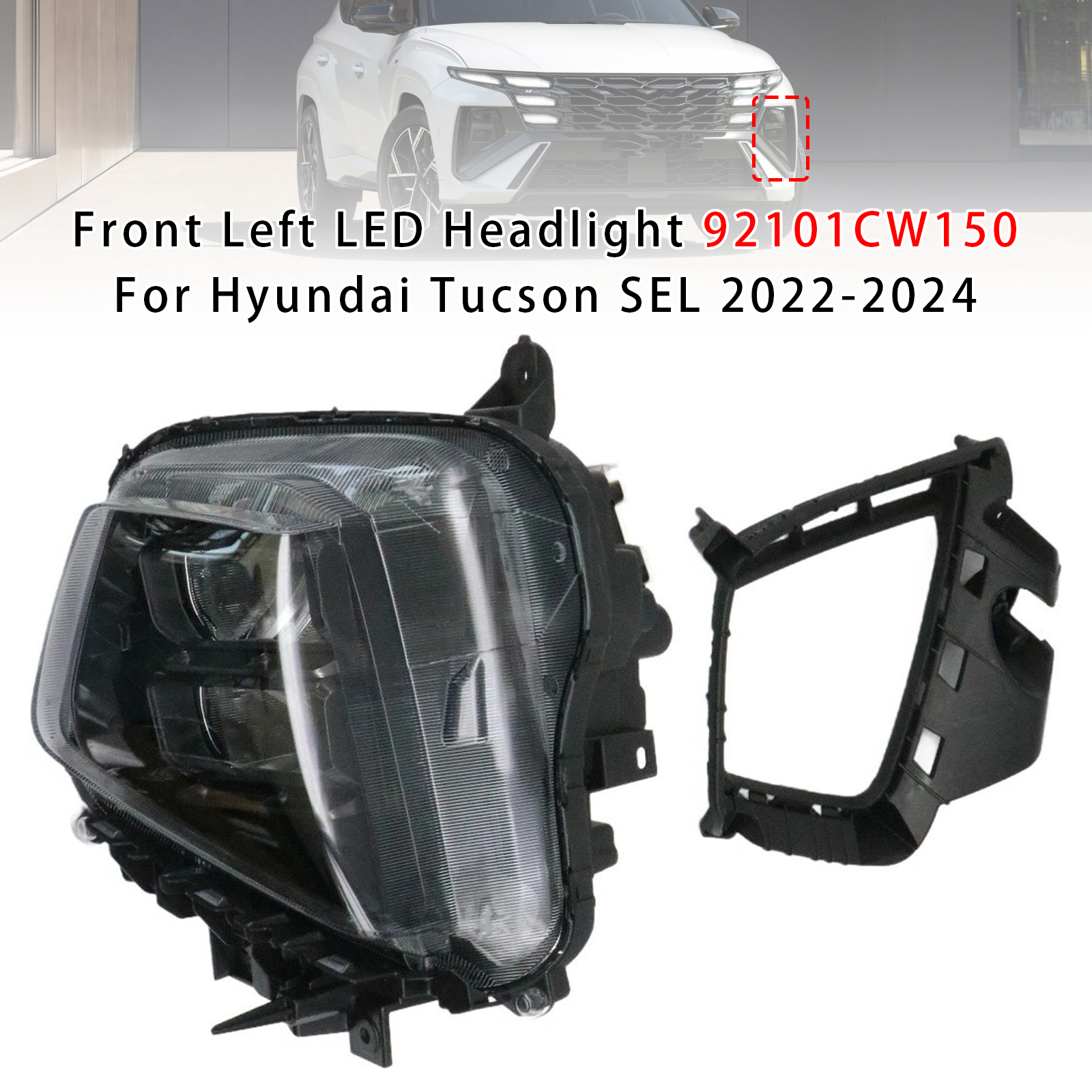 2022-2024 Hyundai Tucson SEL Front Left LED Headlight 92101CW150