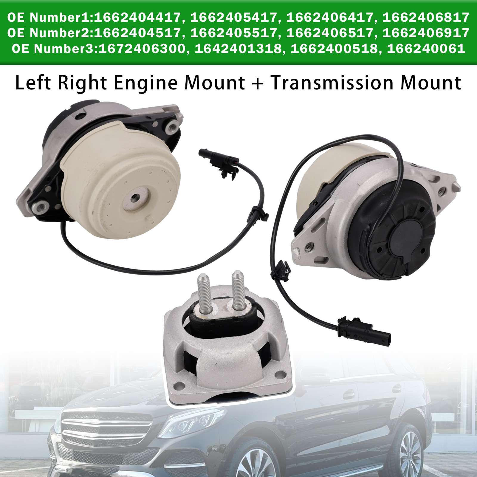 2014 Mercedes-Benz M-Class GL-Class 3x Left & Right Transmission + Engine Mounts Generic
