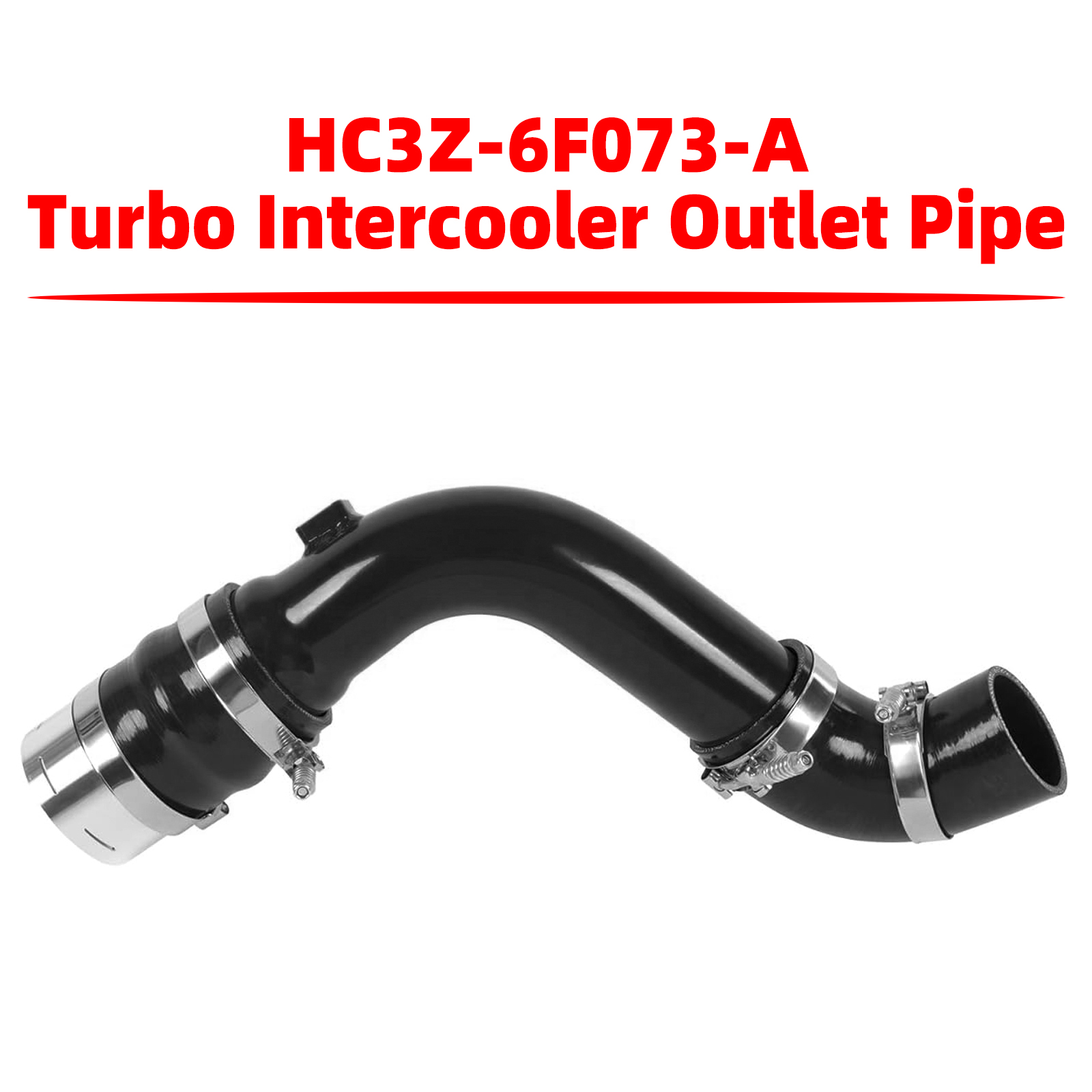 2017-2024 Turbo Intercooler Outlet Pipe for Ford F250 F350 F450 6.7L 17-24 HC3Z-6F073-A Black