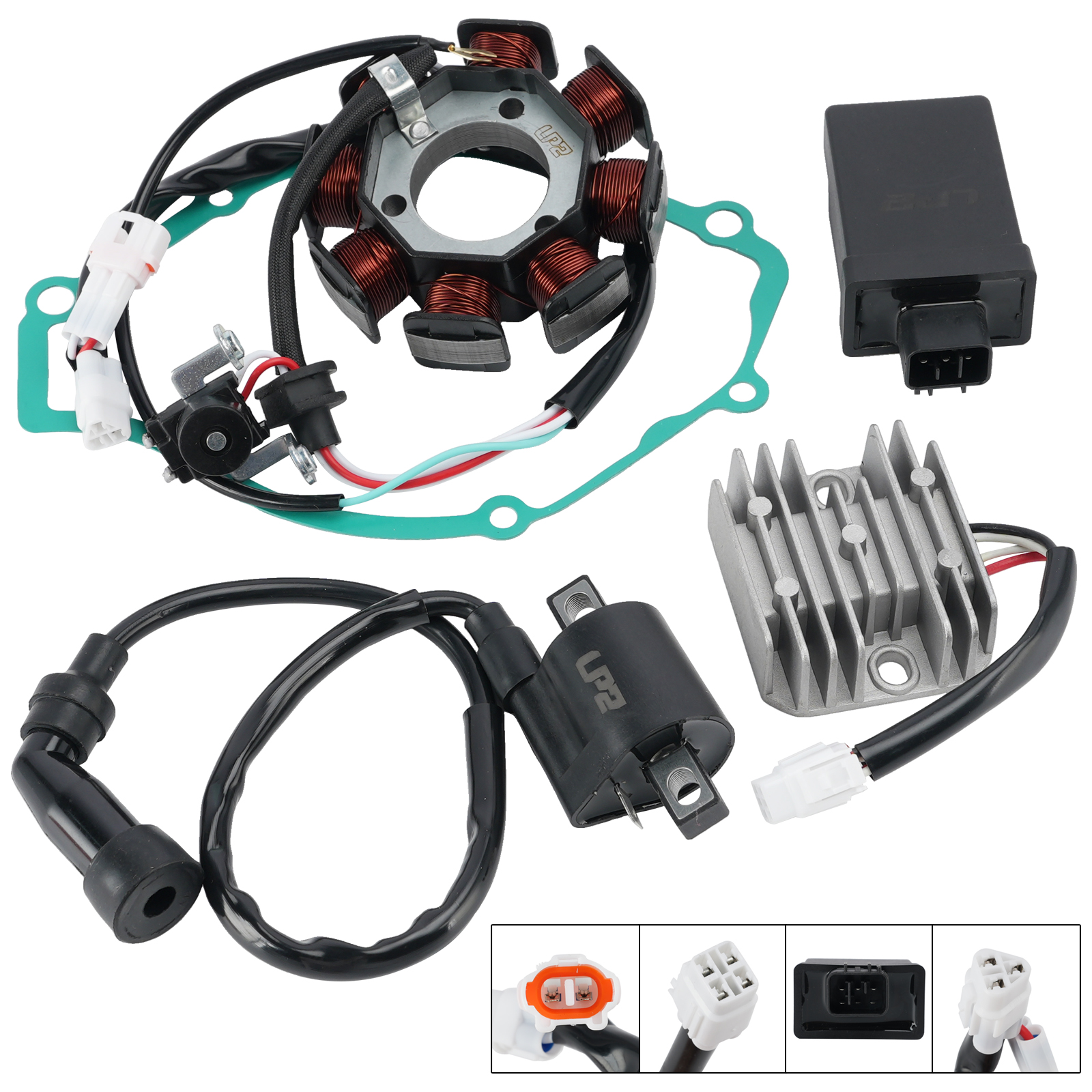 2011-2013 Yamaha Raptor 125 Stator Regulator CDI Box Ignition Coil Gasket Set
