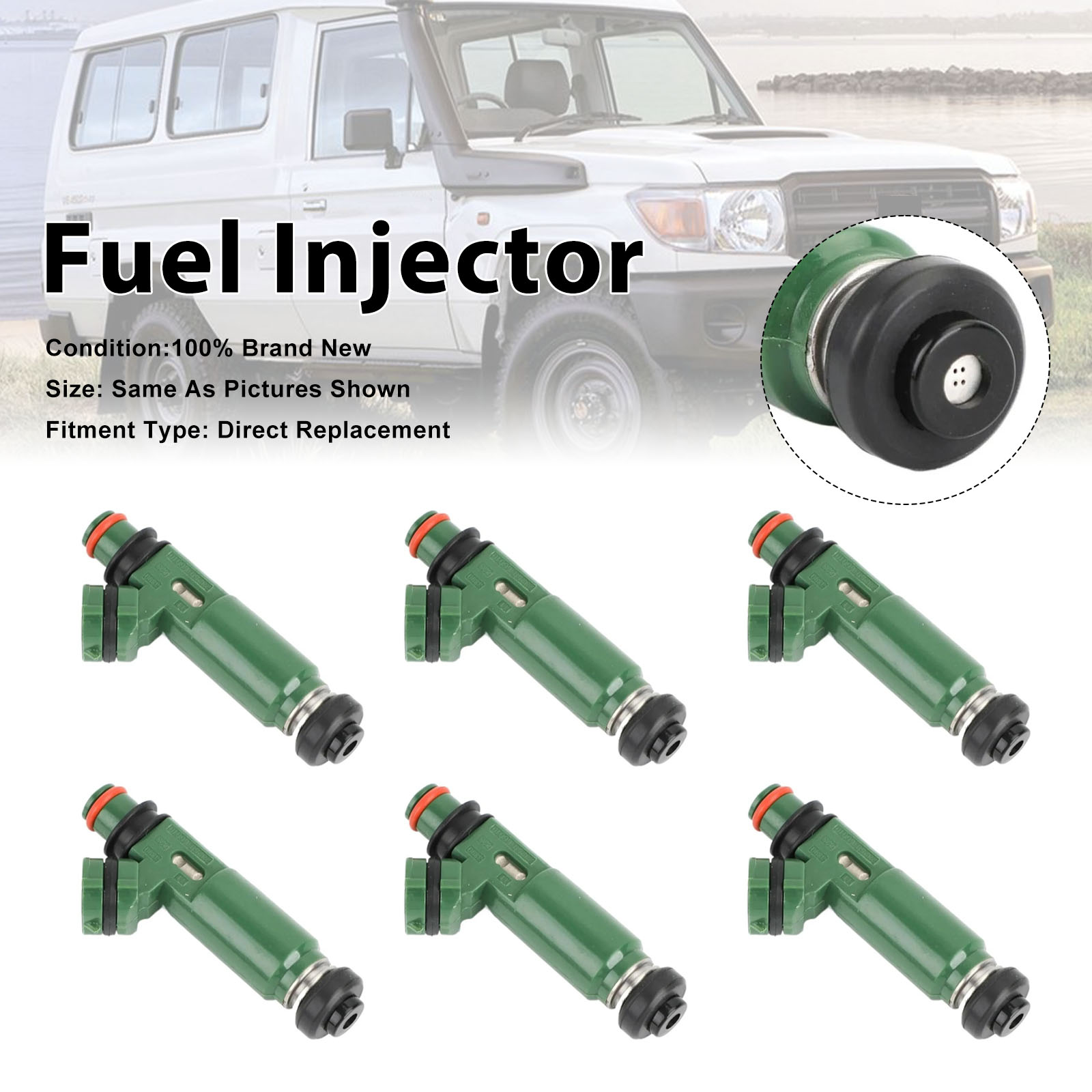 1995-1997 LEXUS LX450 J80 6Pcs Fuel Injector 23250-66010 Generic