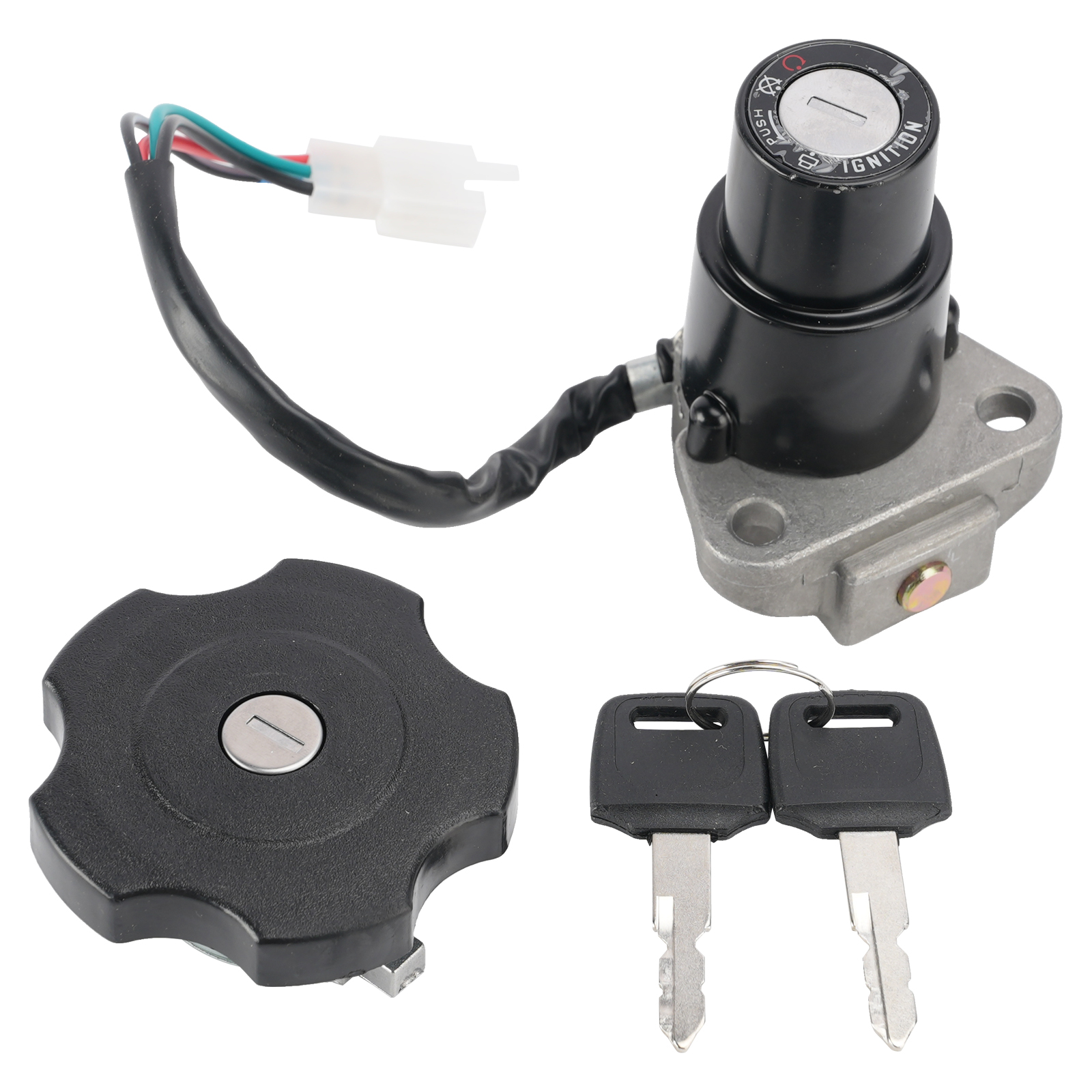 1991-1994 Yamaha DT200WR DT200 WR Ignition Key Switch Fuel Cap Lock Set