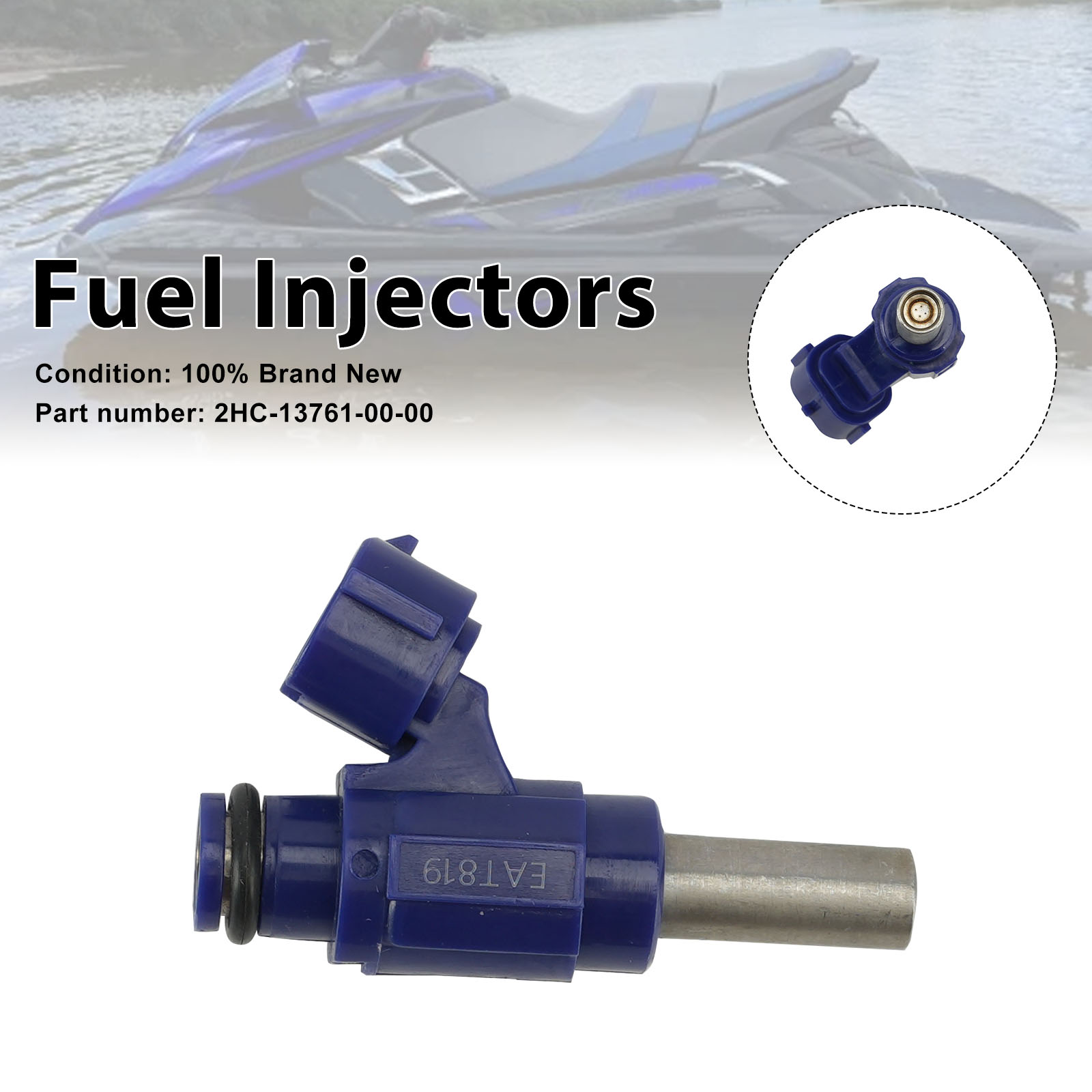 2018-2023 Yamaha WaveRunner VX EX Fuel Injectors 2HC-13761-00-00