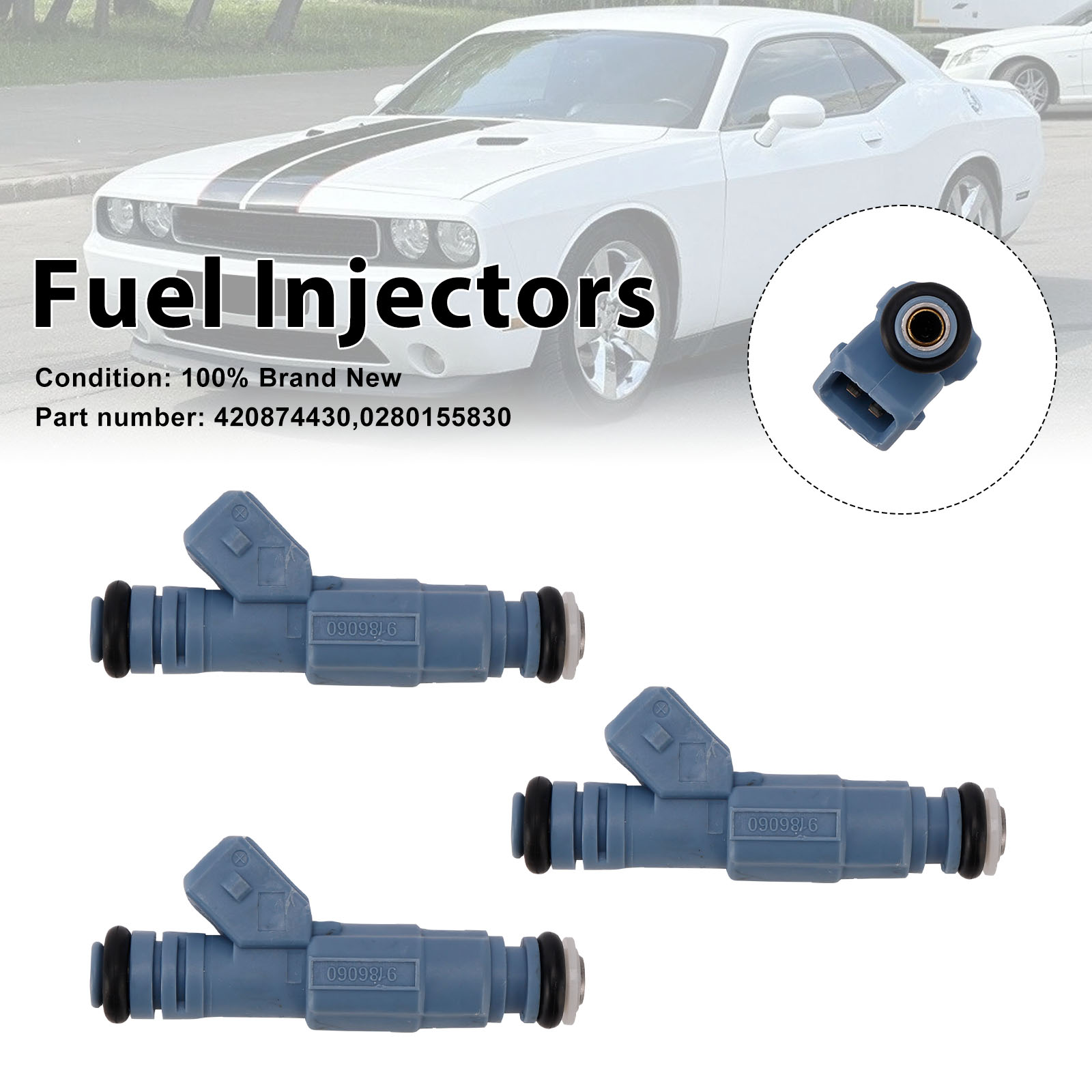 3PC 420874430 Fuel Injectors 0280155830 For Sea-Doo GTI SE GTI 130 06-11