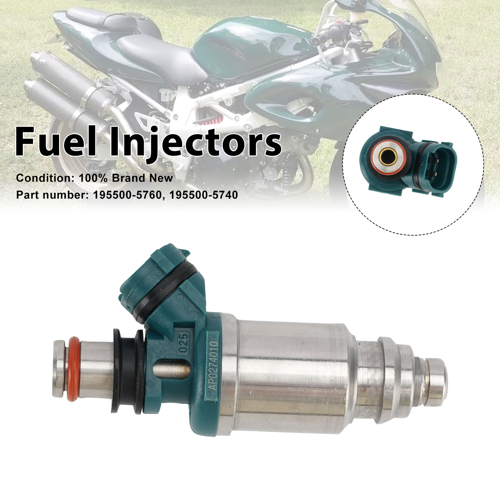 1998-2003 Suzuki TL1000 RSV1000 Fuel Injectors 195500-5760 195500-5740