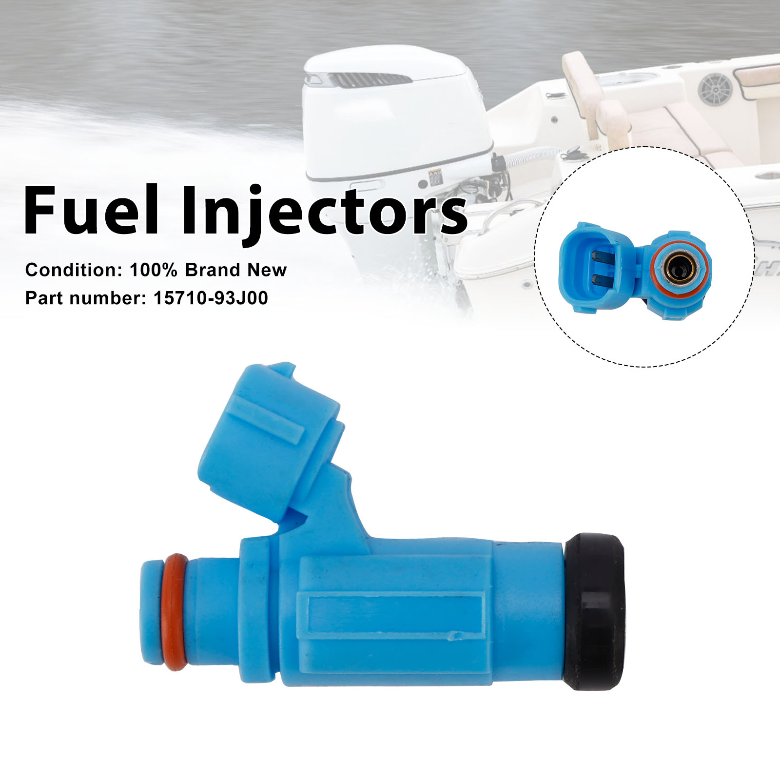 Fuel Injectors 15710-93J00 For Suzuki Outboard 200HP 225HP 250HP