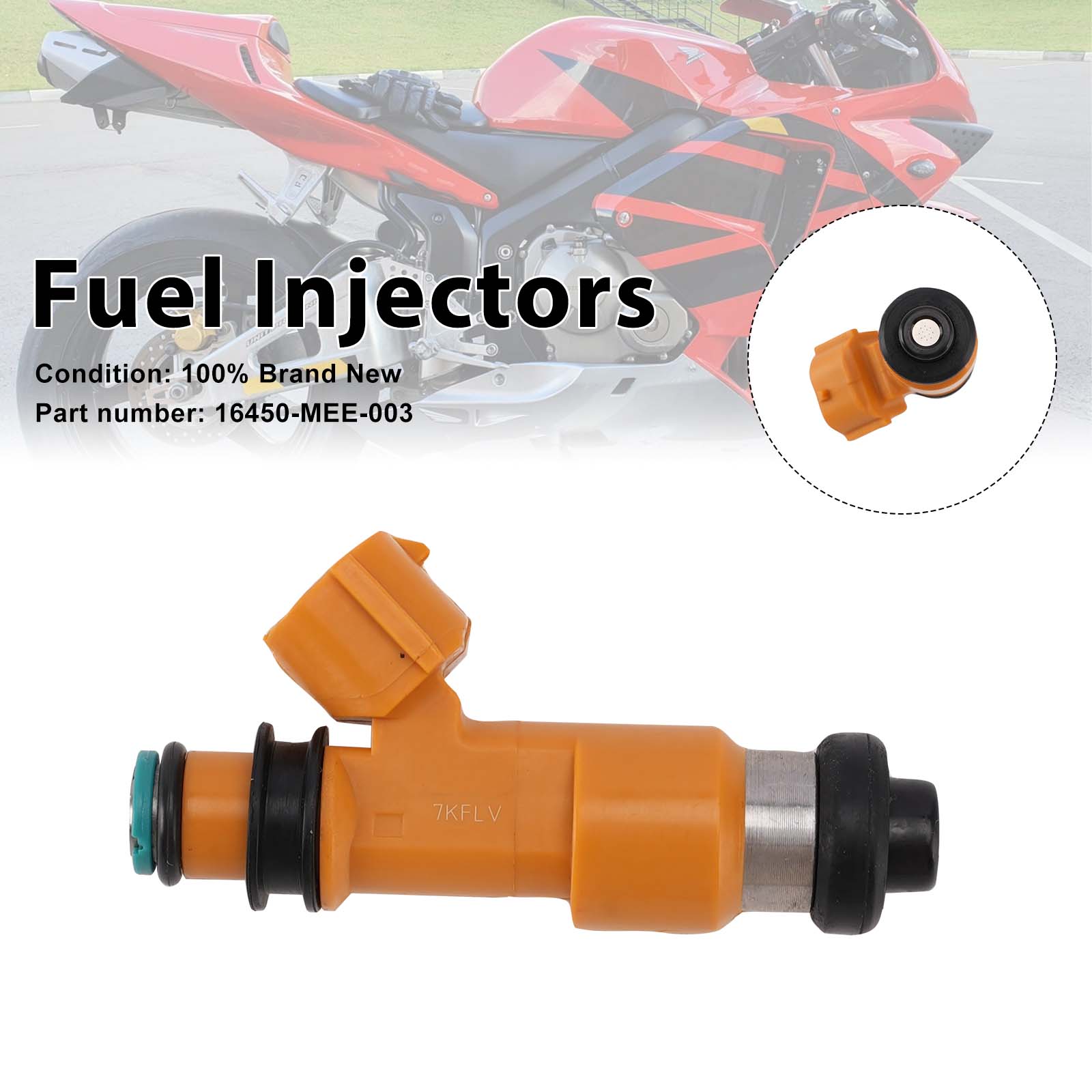 2003-2004 Honda CBR600RR Fuel Injectors 16450-MEE-003