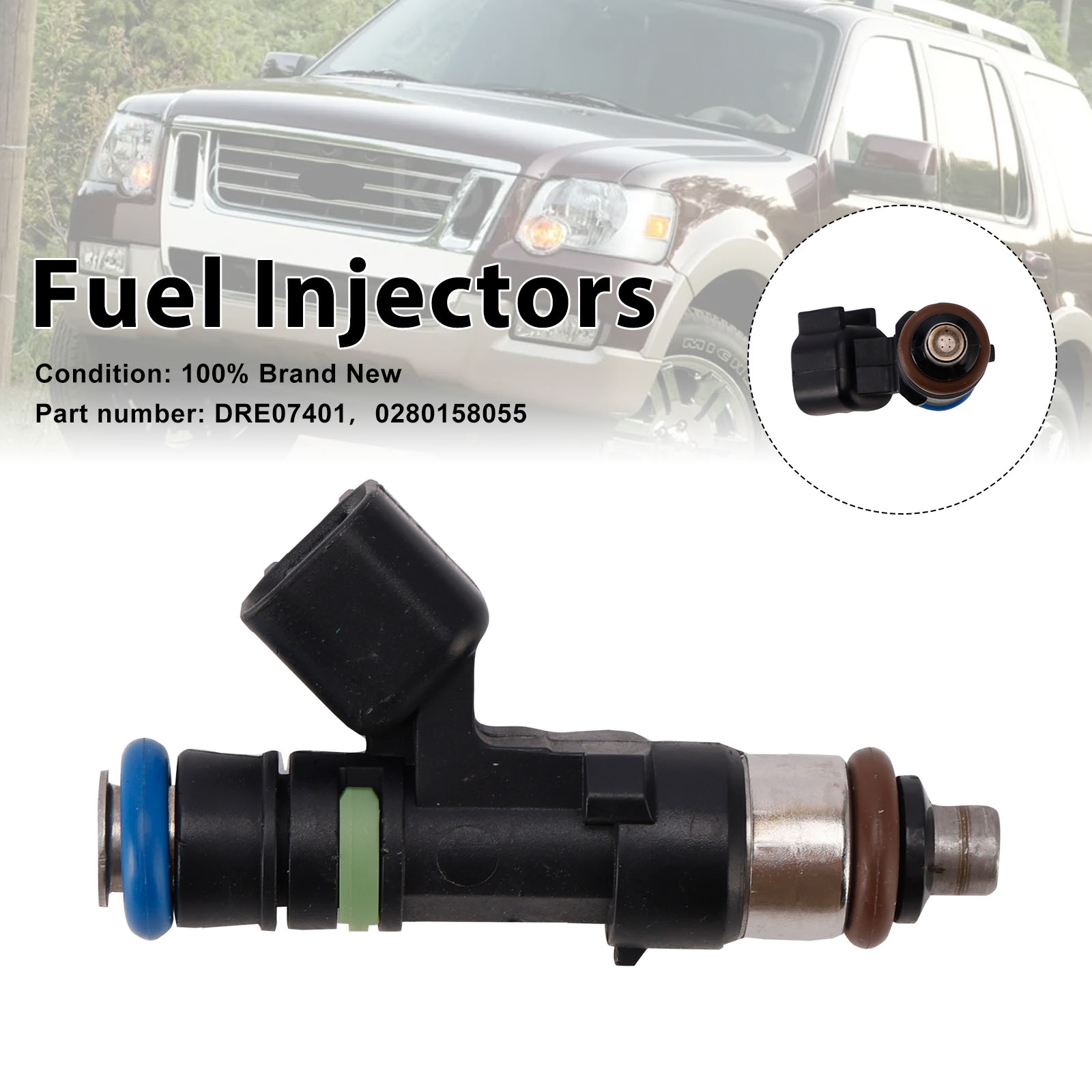 2005-2011 Ford Explorer Mustang Ranger DRE07401 Fuel Injectors 0280158055 Generic