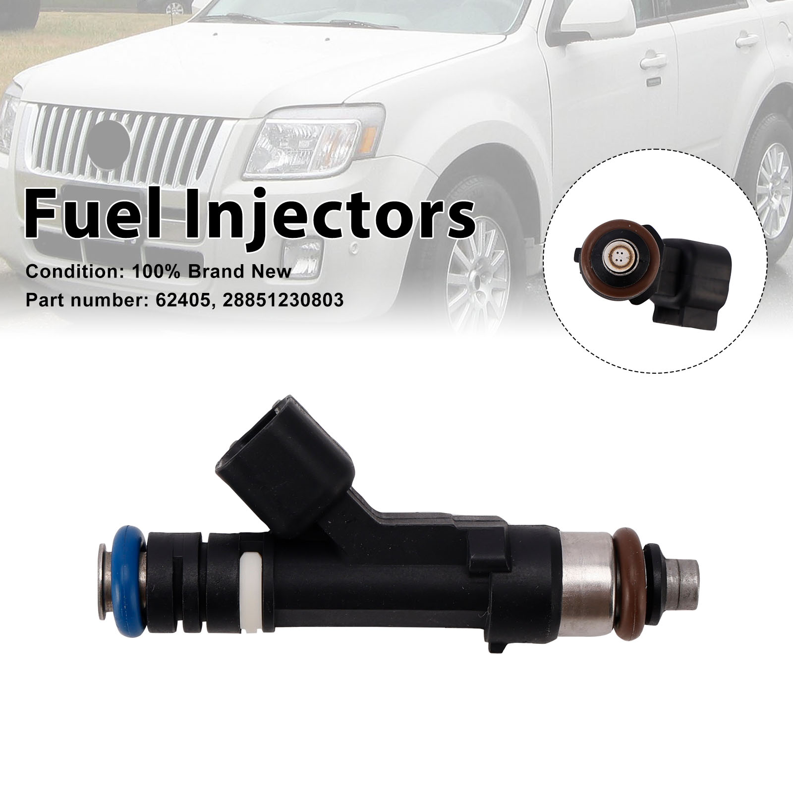 62405 Fuel Injectors 28851230803 For Mercury Mariner Ford Escape Lincoln