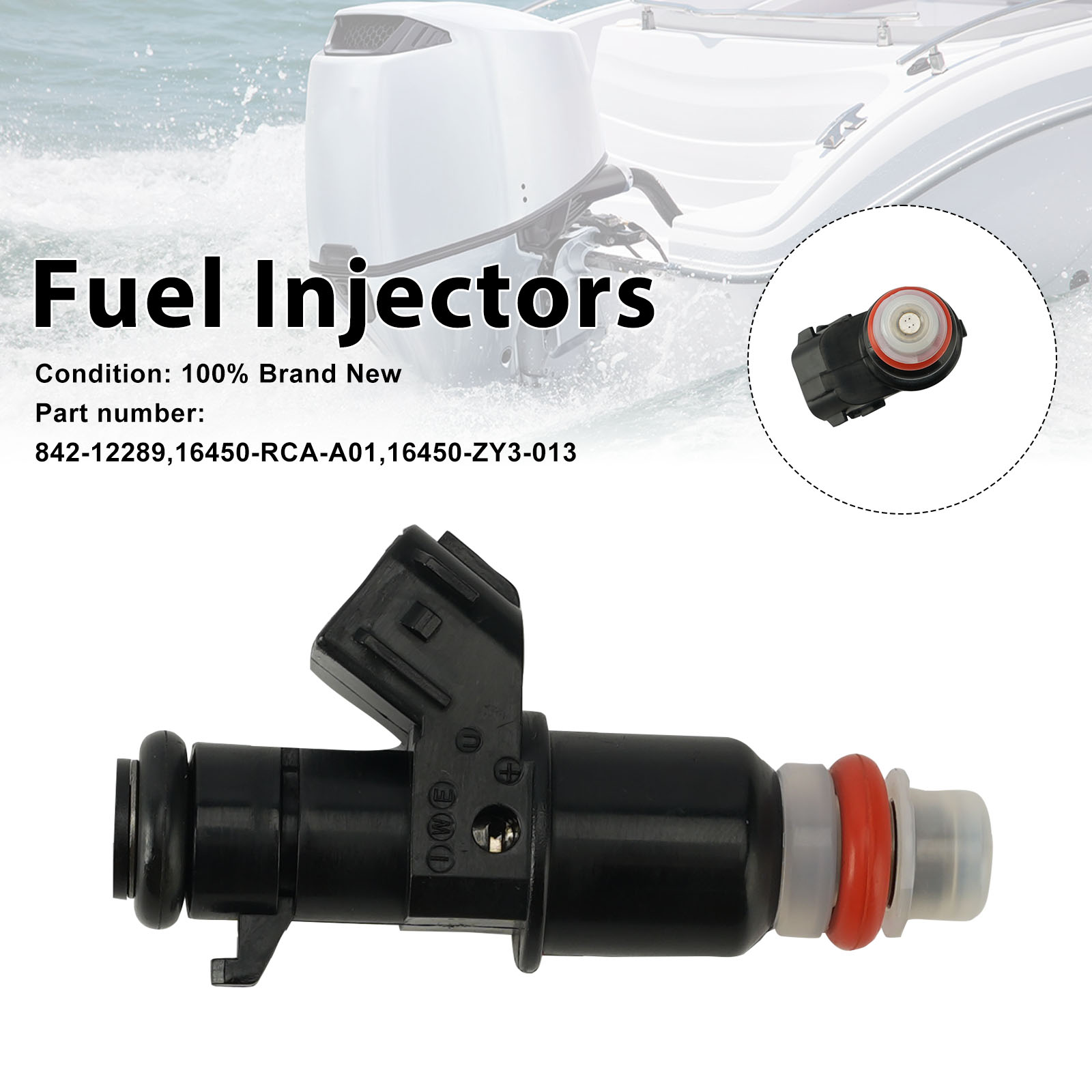 842-12289 Fuel Injectors 16450-RCA-A01 16450-ZY3-013 For Honda Outboard