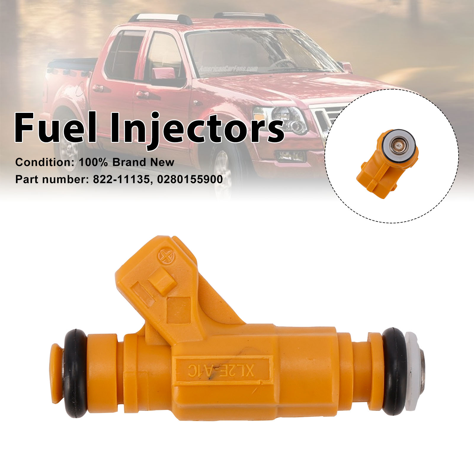 1999-2001 Ford Explorer 4.0L V6 22-11135 Fuel Injectors â?280155900 Generic