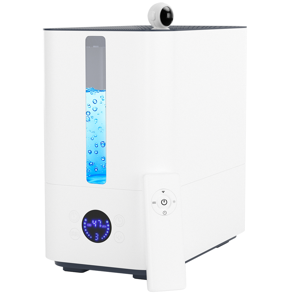 9.8L Large Capacity Humidifier 800ml/h Nano Four-Spray 50H Runtime 34dB Ultra-Quiet Top-Fill Smart Display with Timer & Auto Shut-Off